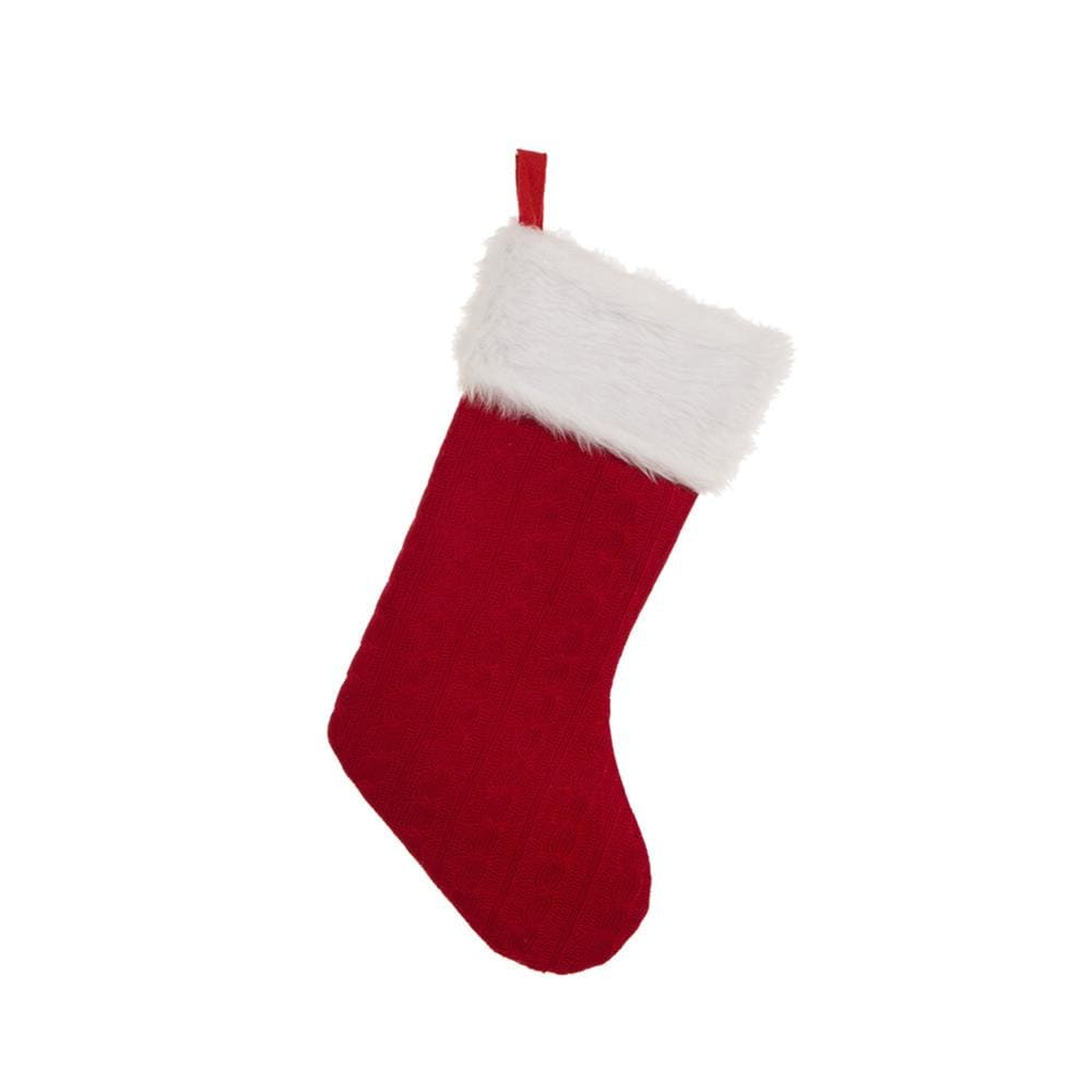 Glitzhome 20-in Red Traditional Christmas Stocking in the Christmas ...