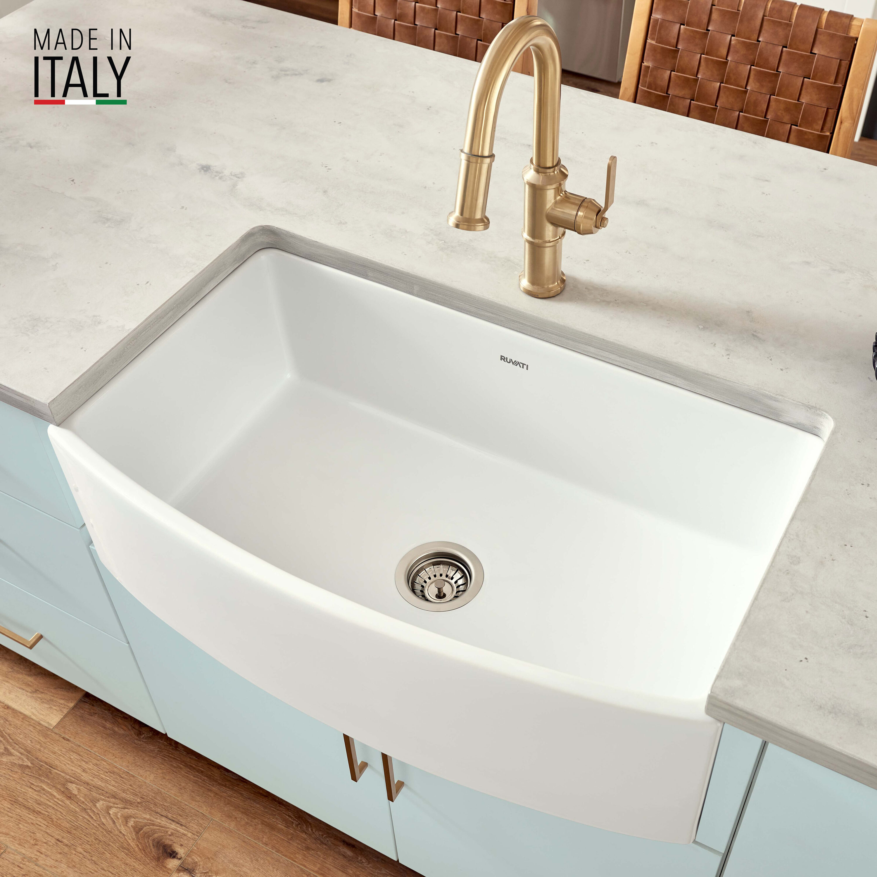 Ruvati RVL2398WH Kitchen-Sinks - View #3