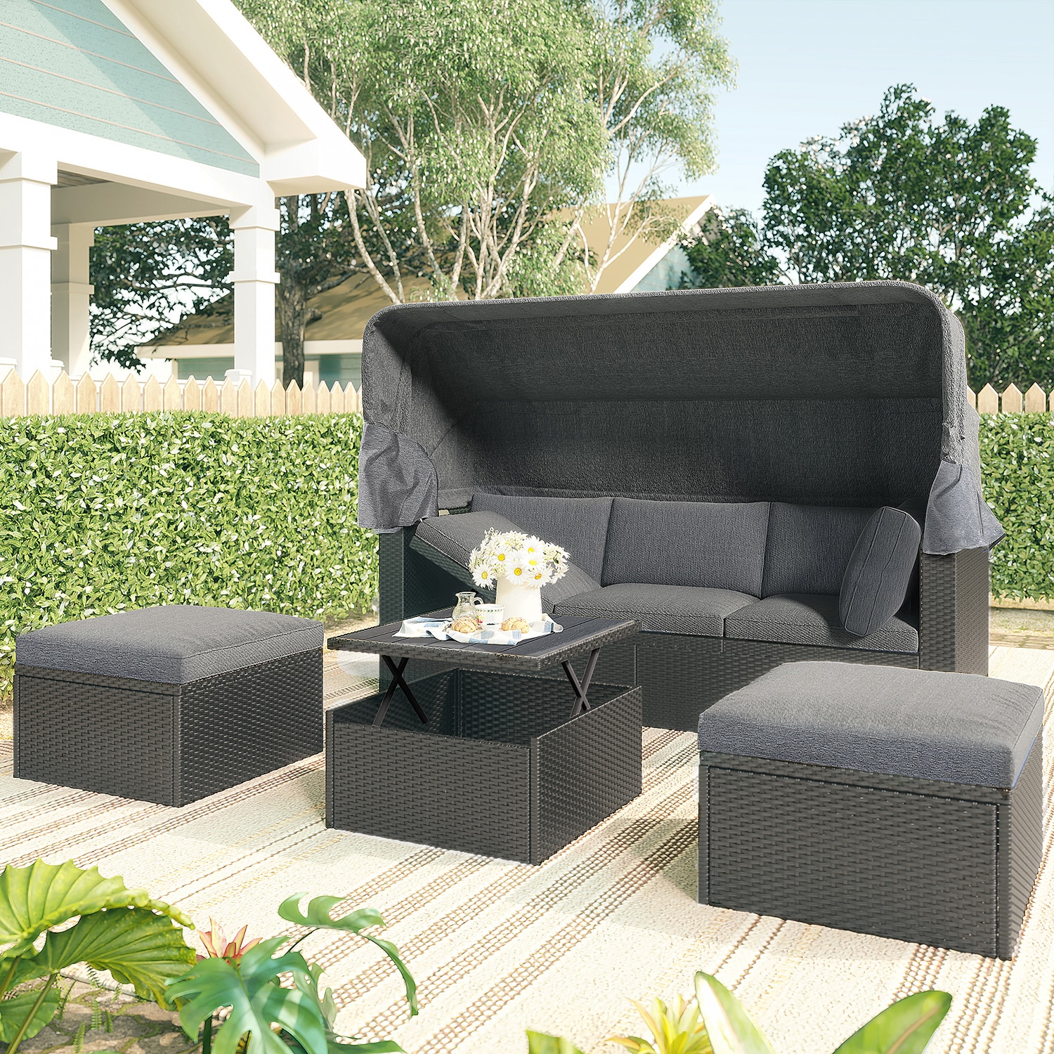 SINOFURN SYA020394GY Patio-Sofas-Daybeds - View #8