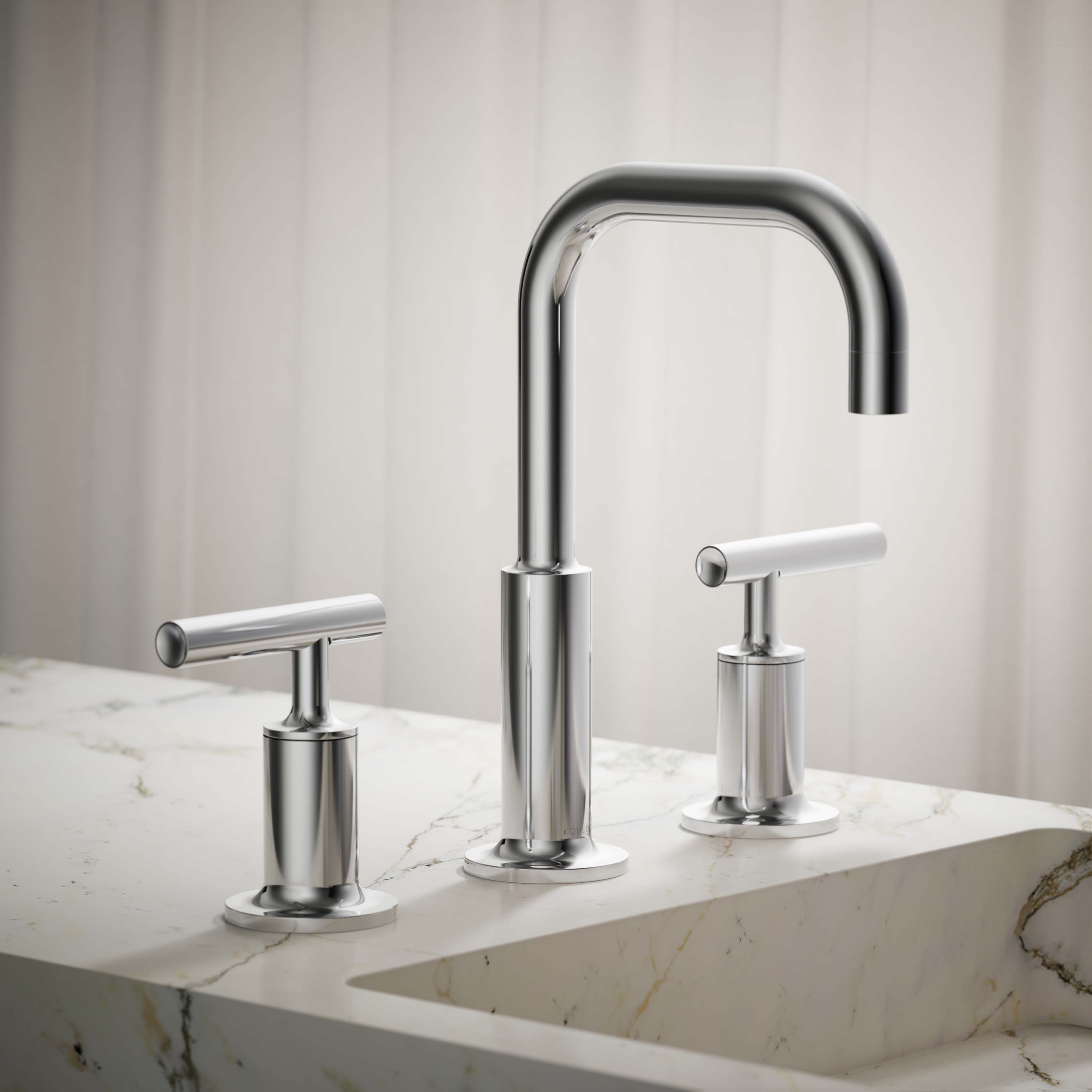 KOHLER Purist 2-Handle Bathroom Sink Trim Kit in Polished Chrome (Valve Not Included)