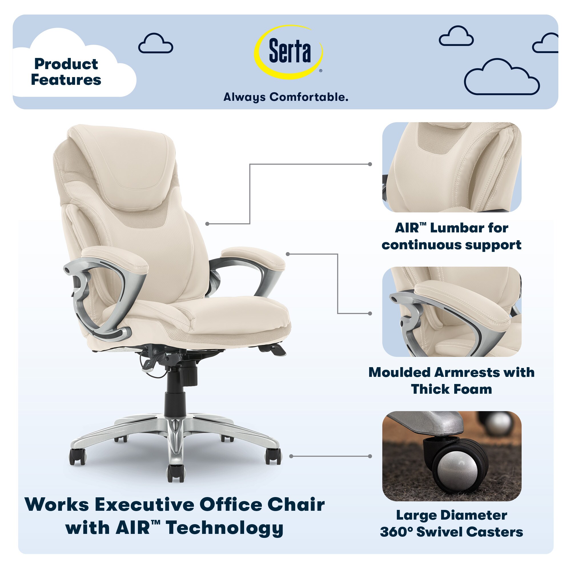Serta 43807B Office-Chairs - View #4
