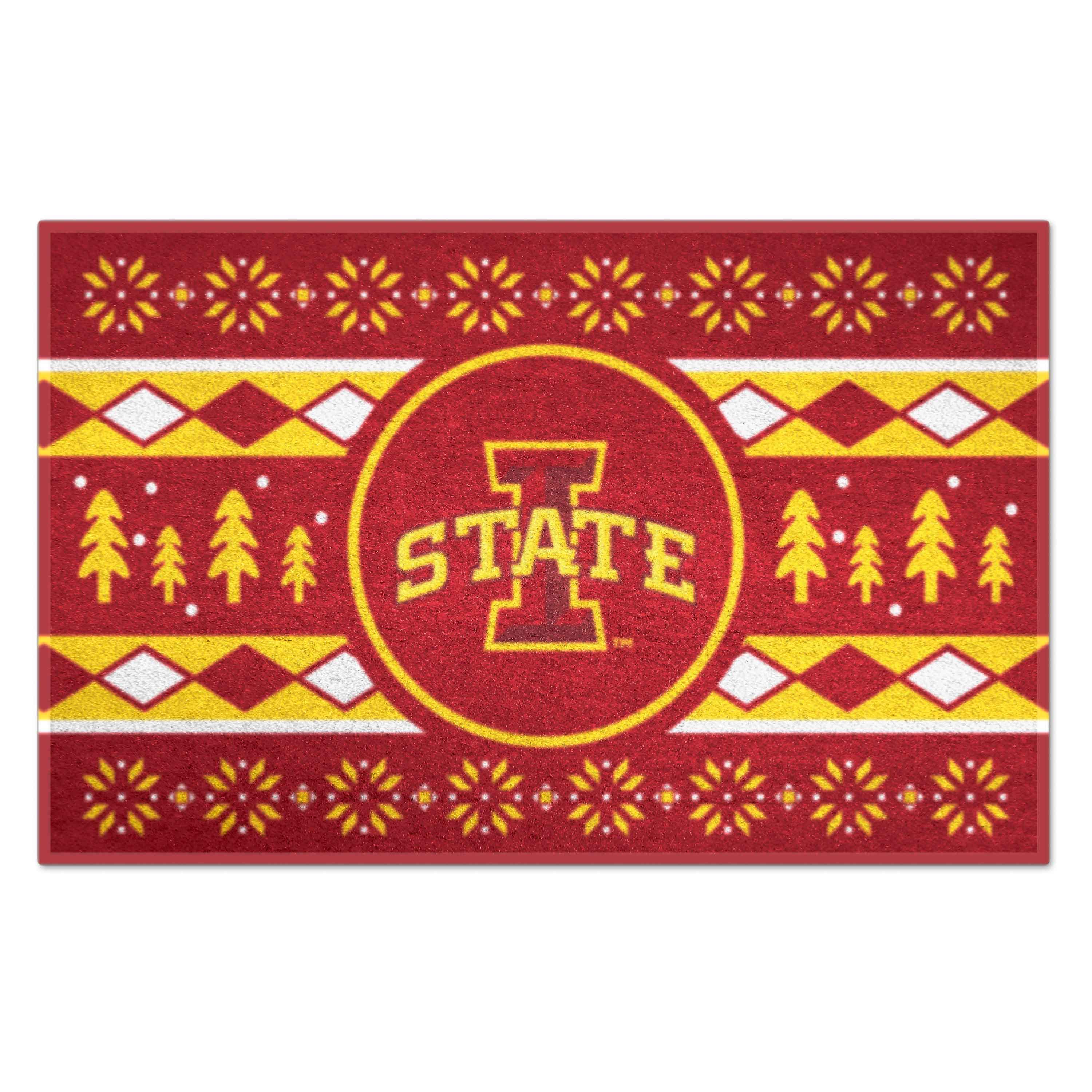 FANMATS 25809 Iowa State Cyclones 30-in x 19-in Red Nylon Indoor or outdoor Decorative Sports Door Mat