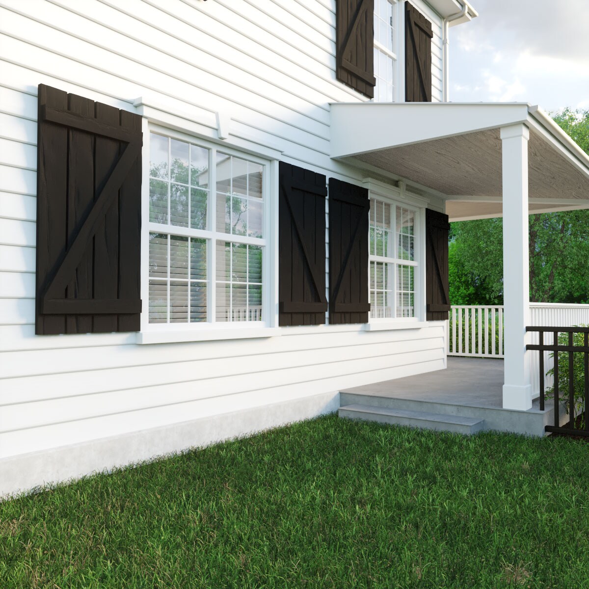 Ekena Millwork SHUBSZ23X60RWPR Exterior-Shutters - View #9