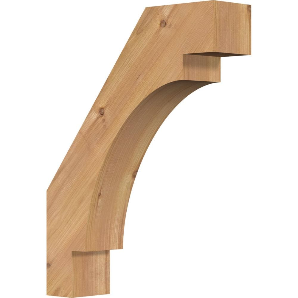 Ekena Millwork BRC04X14X18MRC00SWR 3-1/2-in x 14-in x 18-in Western Red Cedar Unfinished Wood Merced Smooth Knee Brace
