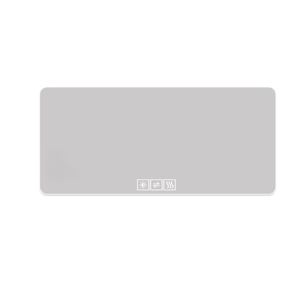 LIVACA 28 inch x 60 inch Silver Glass LED Bathroom Mirror with Three-Color Dimmable Backlit and One-Touch Demist Function