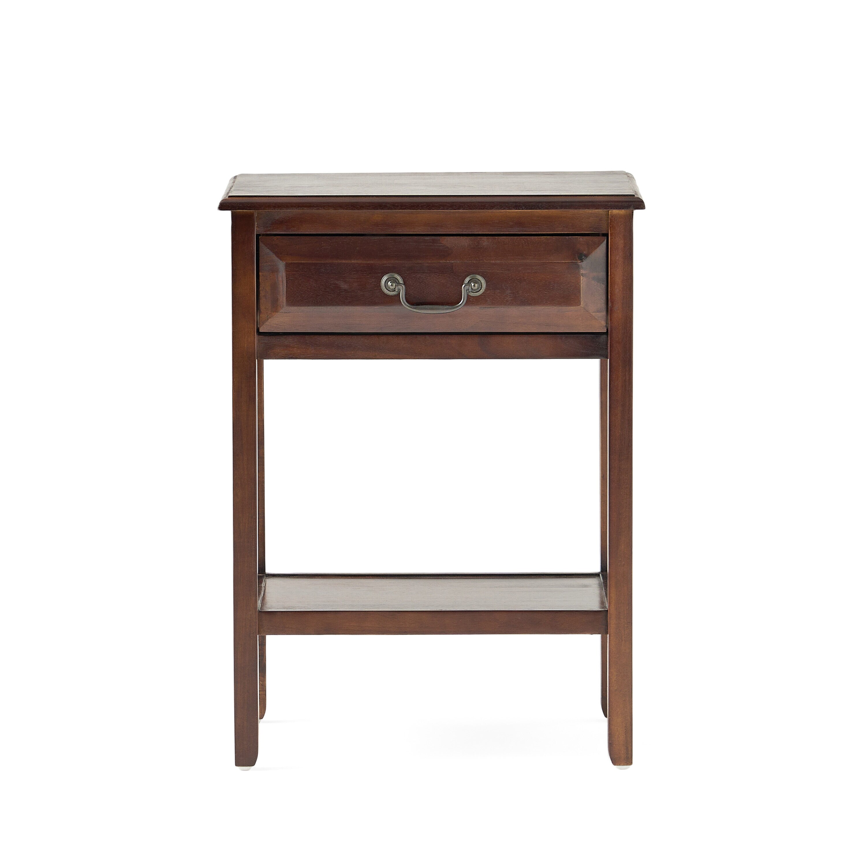 Best Selling Home Decor 295266 20-Inches W x 27.25-Inches H Brown Mahogany Wood Rectangular Modern End Table with Storage