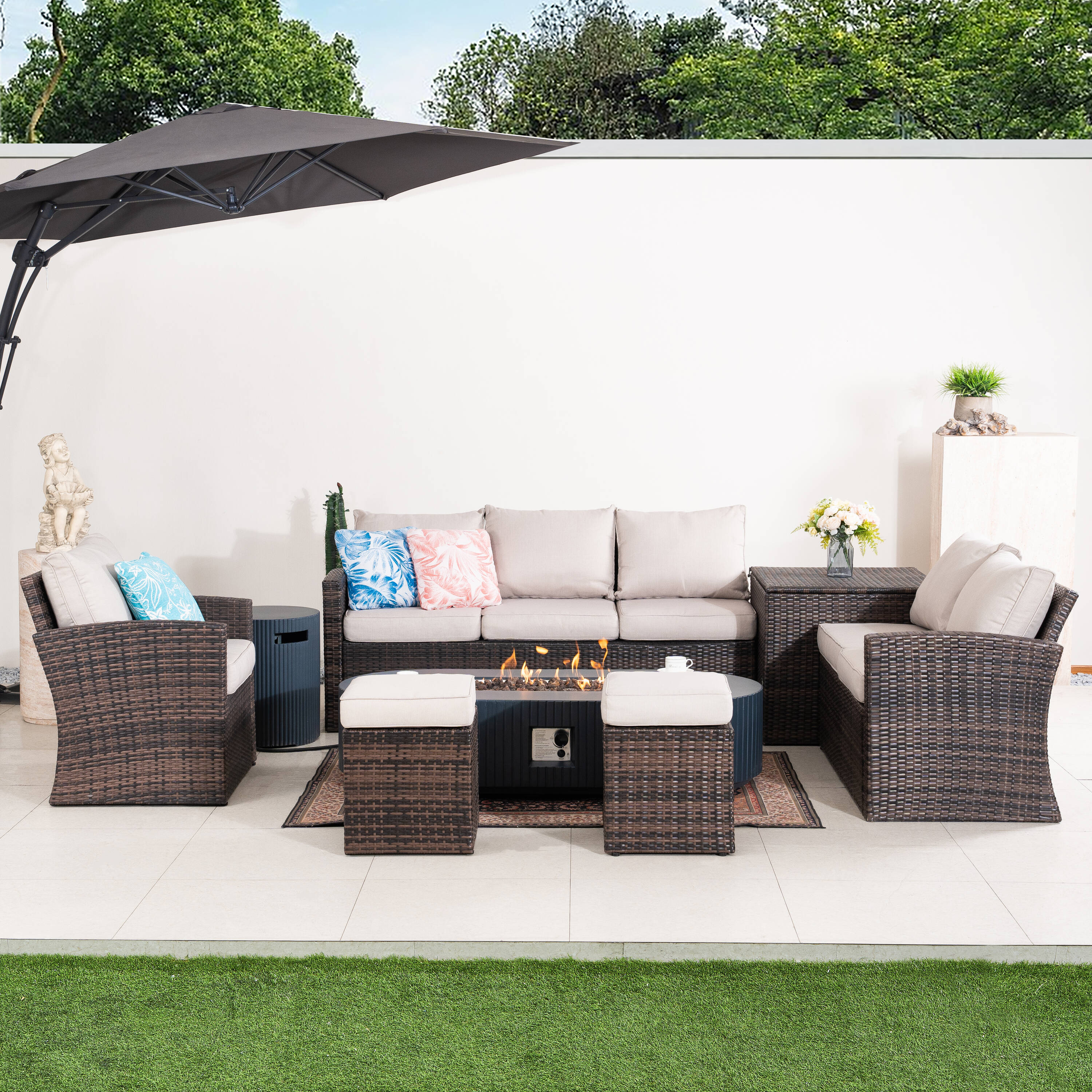 Direct Wicker DWG-1403B2635-BR Patio-Conversation-Sets - View #13