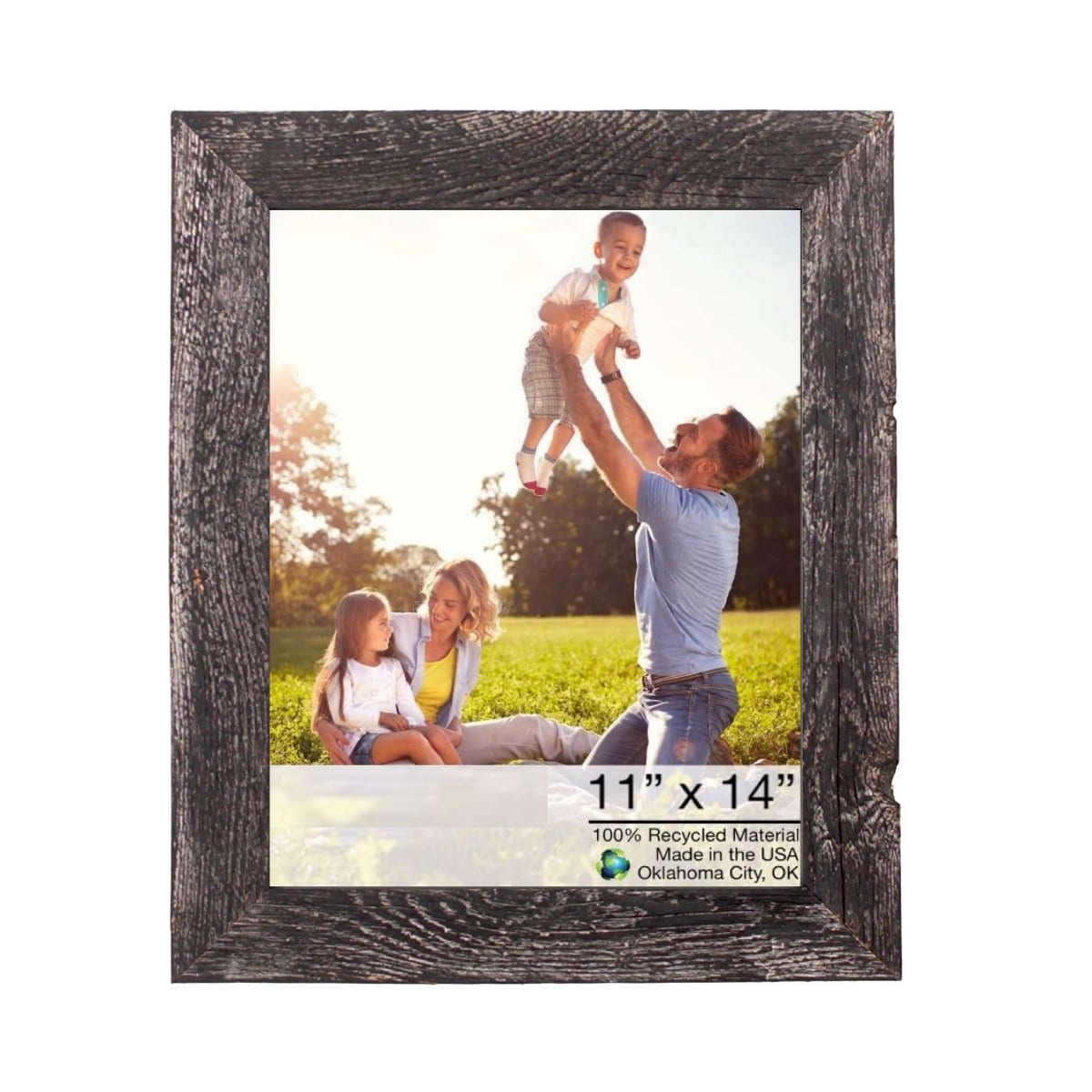HomeRoots 4000380296 Smoky Black Wood Picture Frame