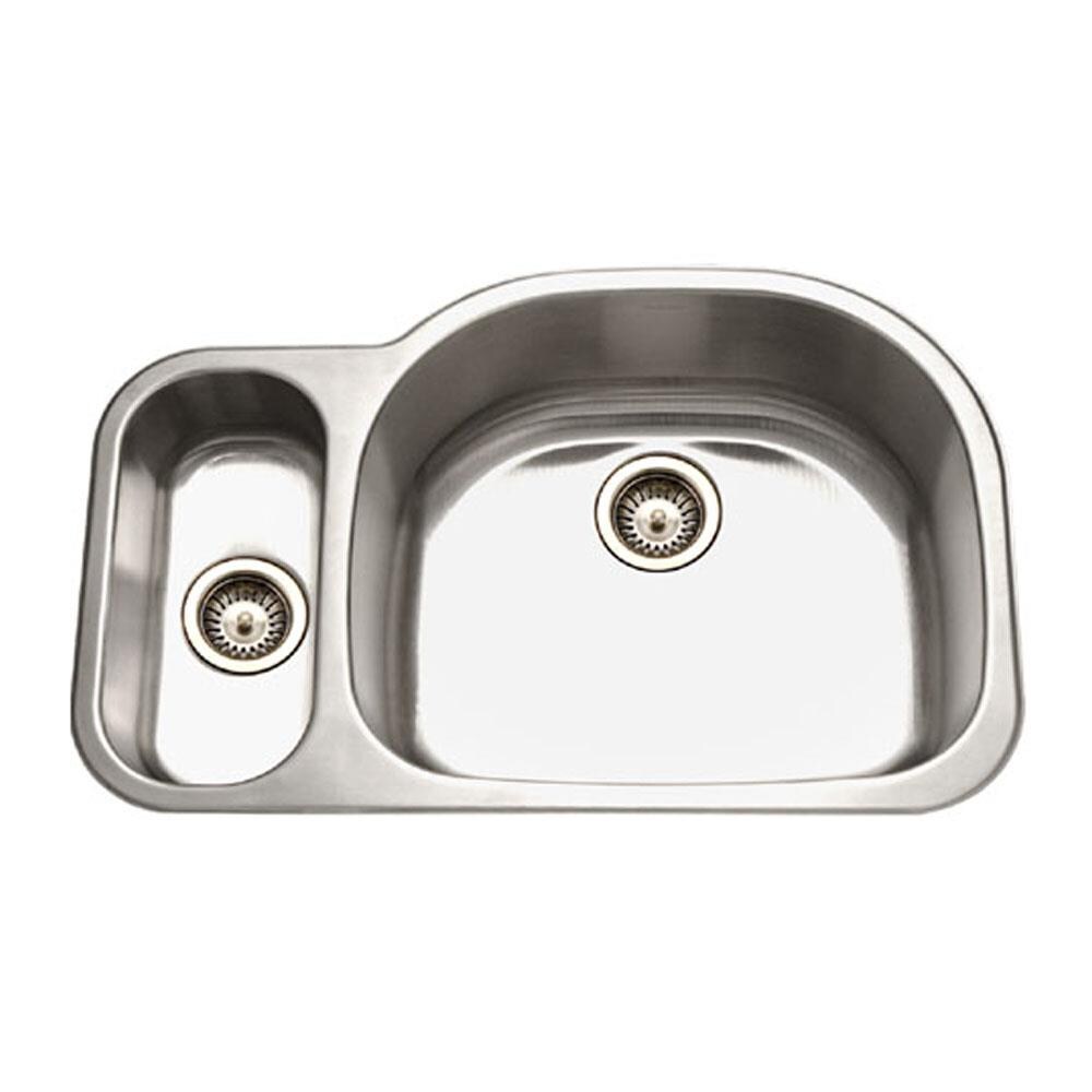 Houzer Medallion Desinger Undermount 80/20 Double Bowl MG-3209SR-20