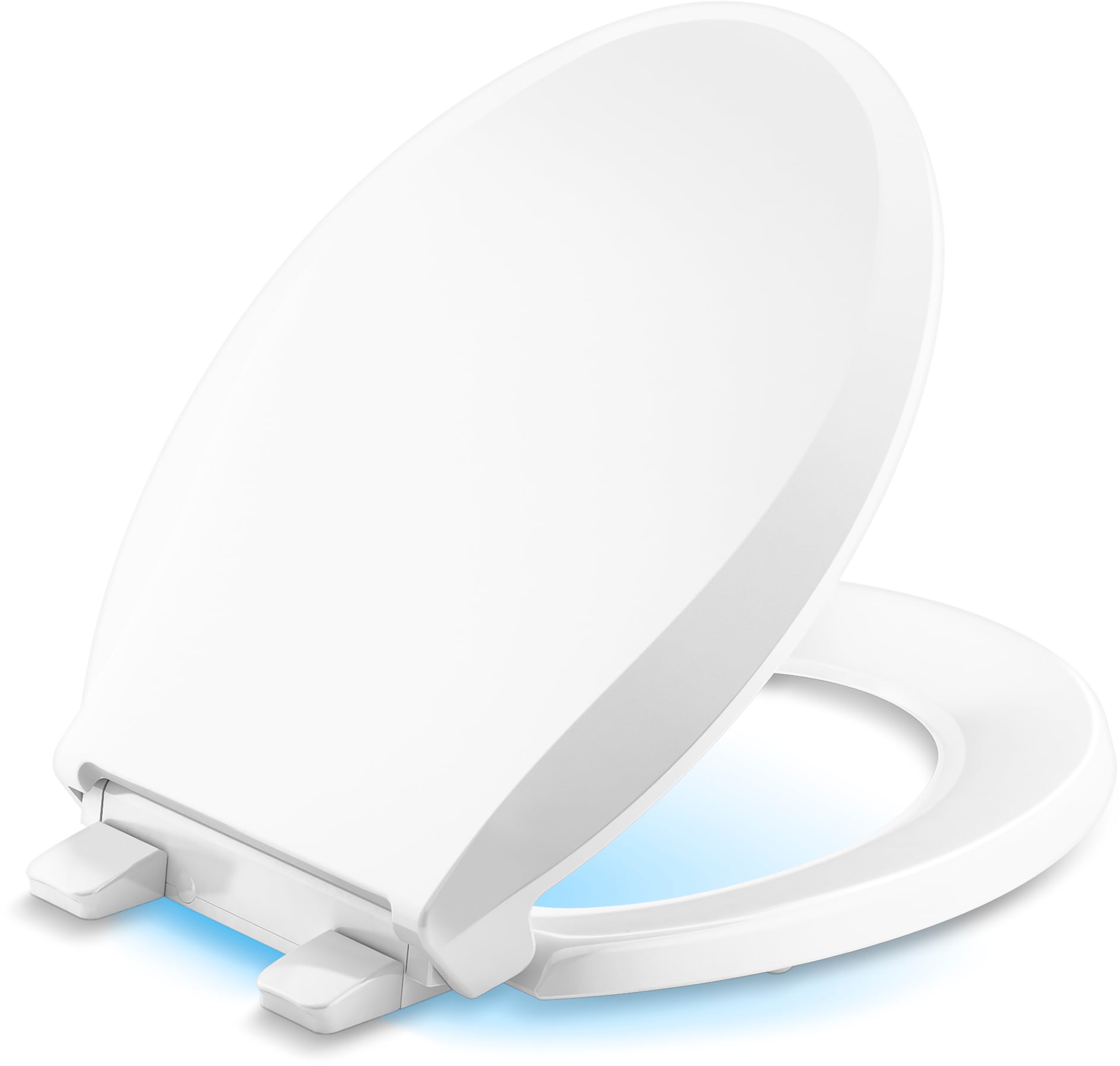 KOHLER Cachet Plastic White Round Soft Close Toilet Seat in the Toilet ...