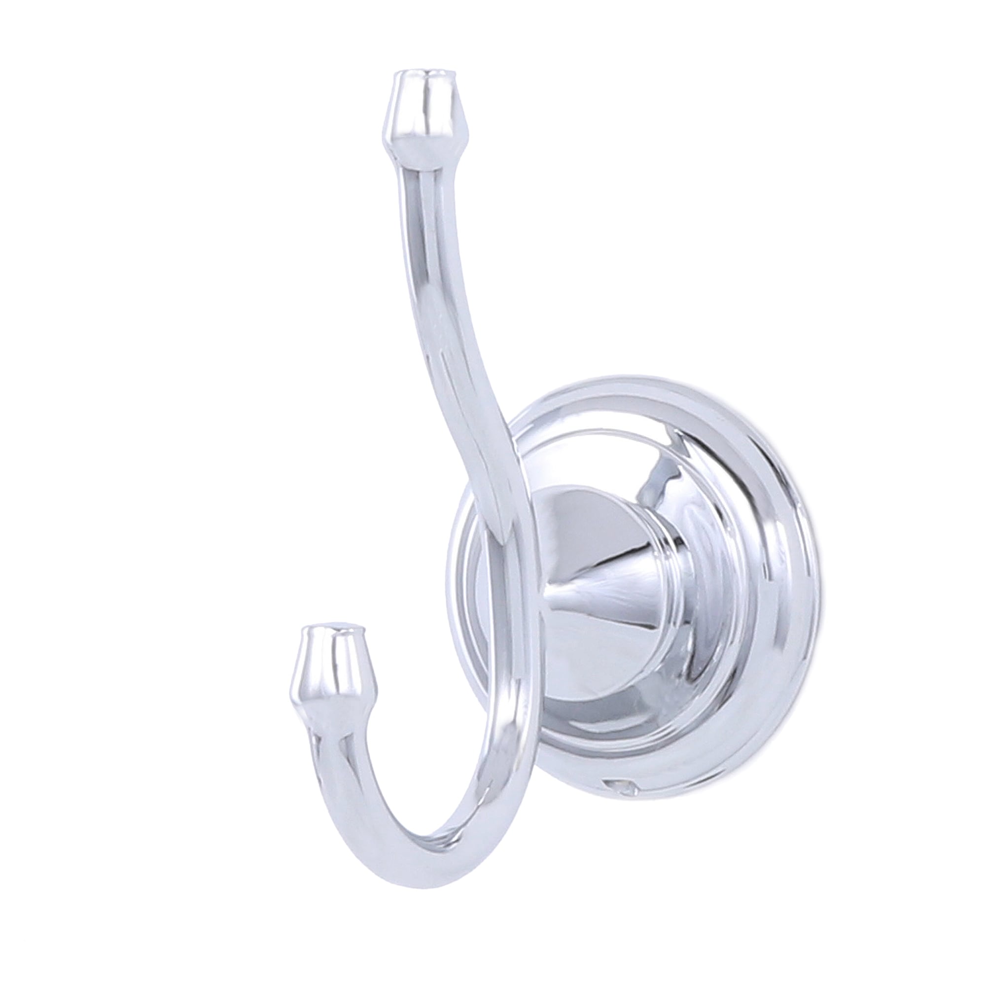 allen + roth Ashley Chrome Double-Hook Wall Mount Towel Hook in the Towel  Hooks department at