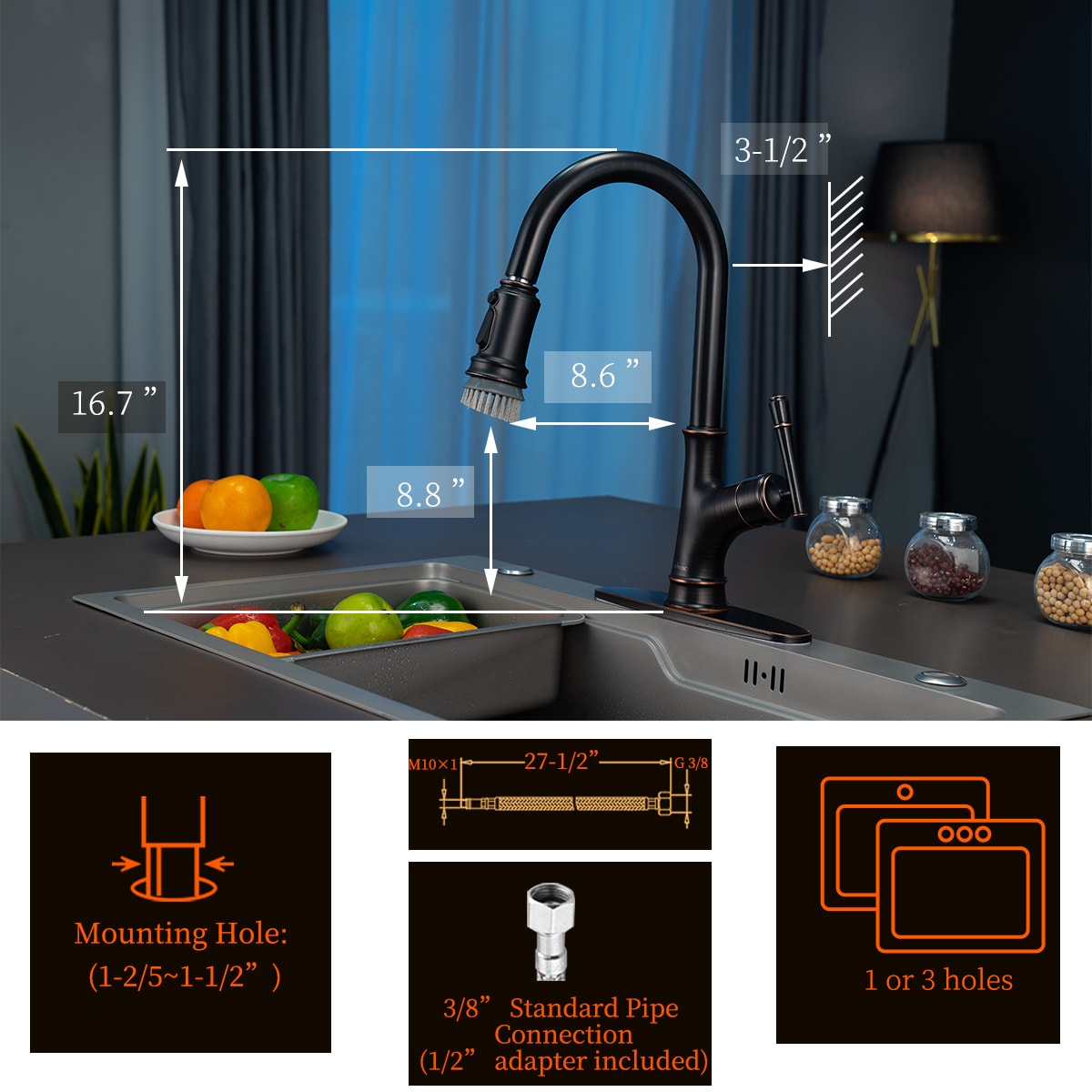 APPASO APS1315-ORB Kitchen-Faucets - View #2