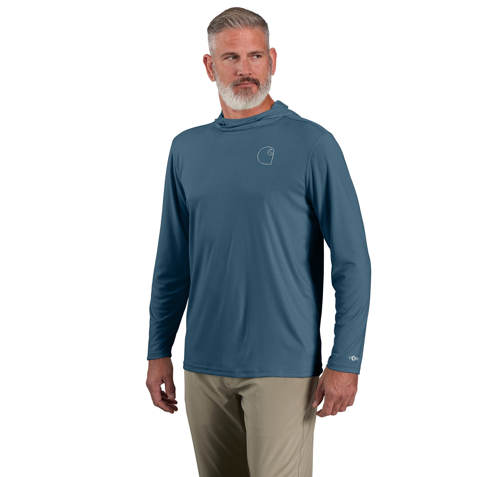 Carhartt 106165-HK9SREG Men's Blue Jersey Long sleeve Graphic T-shirt ( Small )