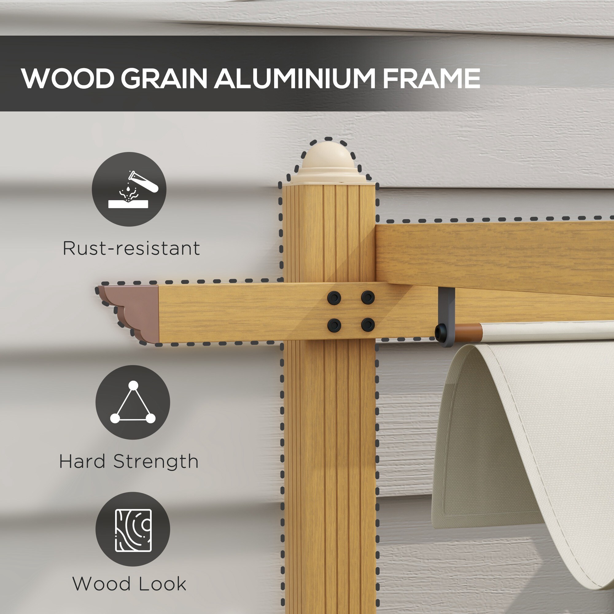 Outsunny 84C-472V02ND Wood-Resin-Gazebos - View #6