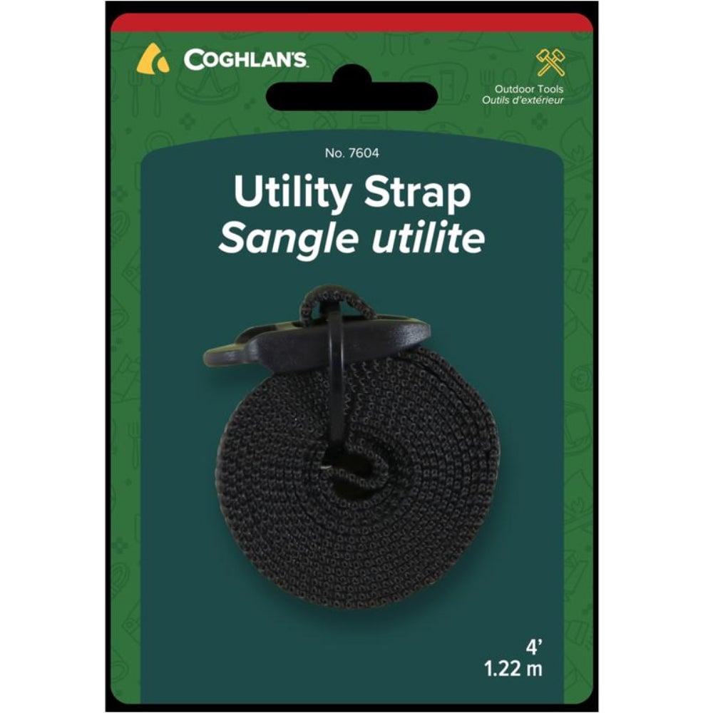 Coghlan's Coghlans 1 inch x 4 ft Black Polypropylene Utility Strap with Sewn Buckle 1 Pack