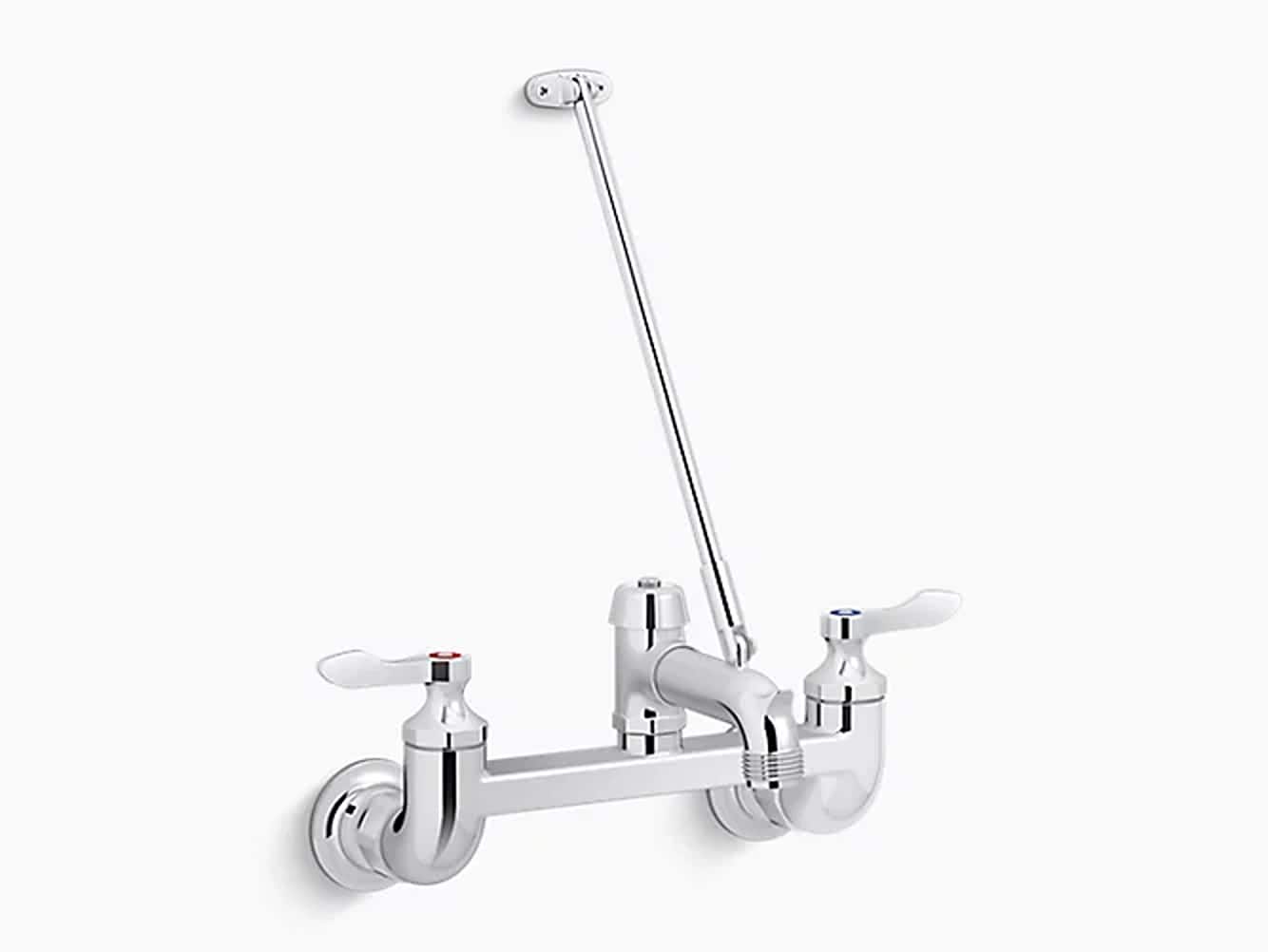 KOHLER K-837T60-4A-CP Polished Chrome 2-handle Wall-mount Utility Faucet