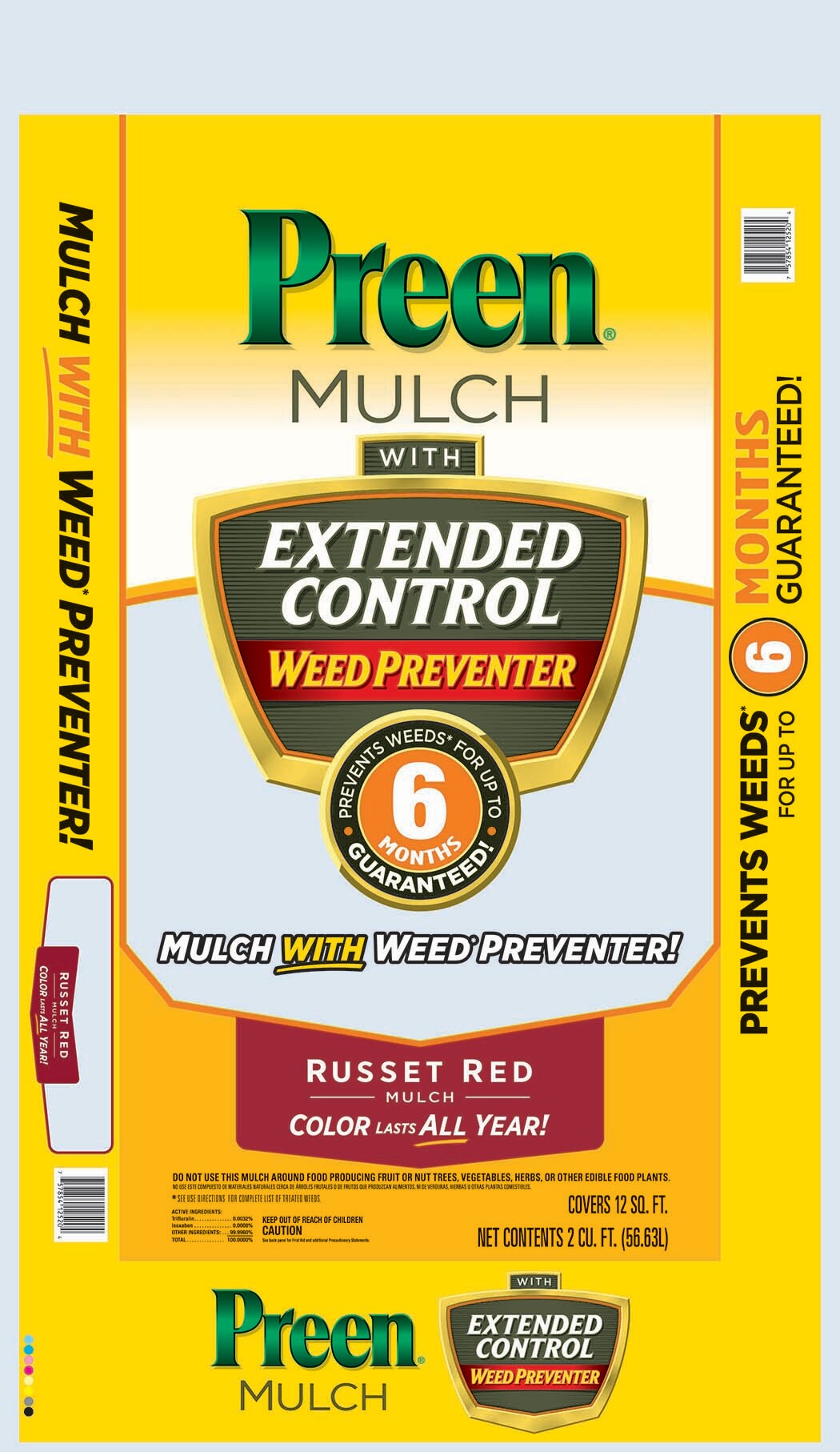 Preen 5154 2-cu ft Russet Red Hardwood Mulch Plus Weed Control Mulch