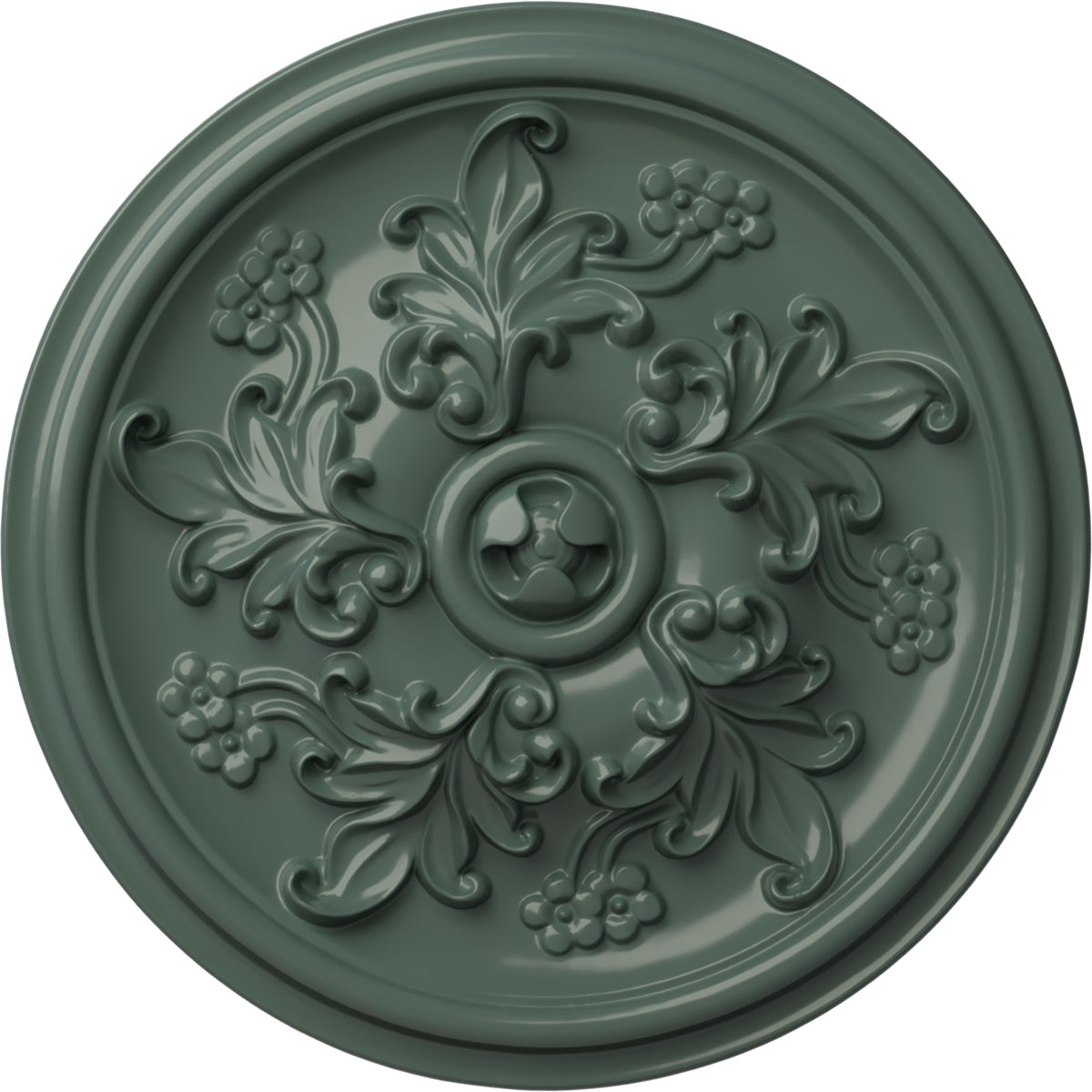 Ekena Millwork CM14KTCBF Katheryn 14.5-in W x 14.5-in L Painted Cloud Burst Polyurethane Whole Ceiling Medallion