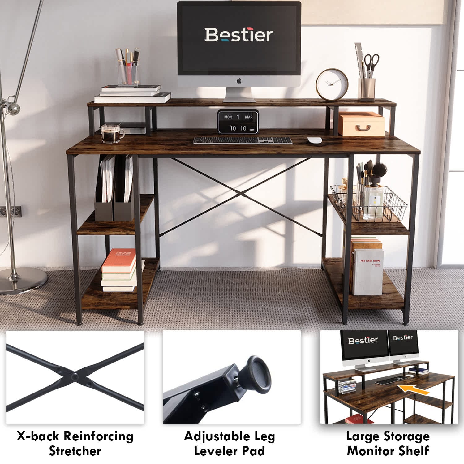 Bestier LOW-D074G-RST desks - View #8