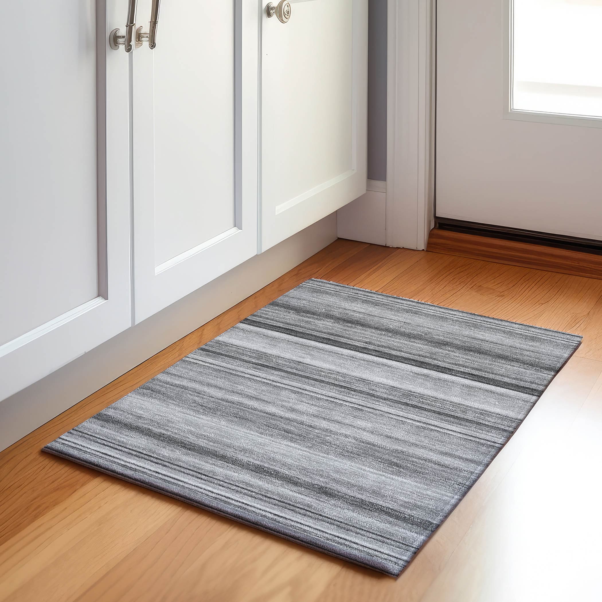 Addison Rugs AMF531GY3X5 Mayfield AMF531GY 3 x 5 (ft) Loomed Polyester Gray Rectangular Indoor Geometric Machine washable Area rug