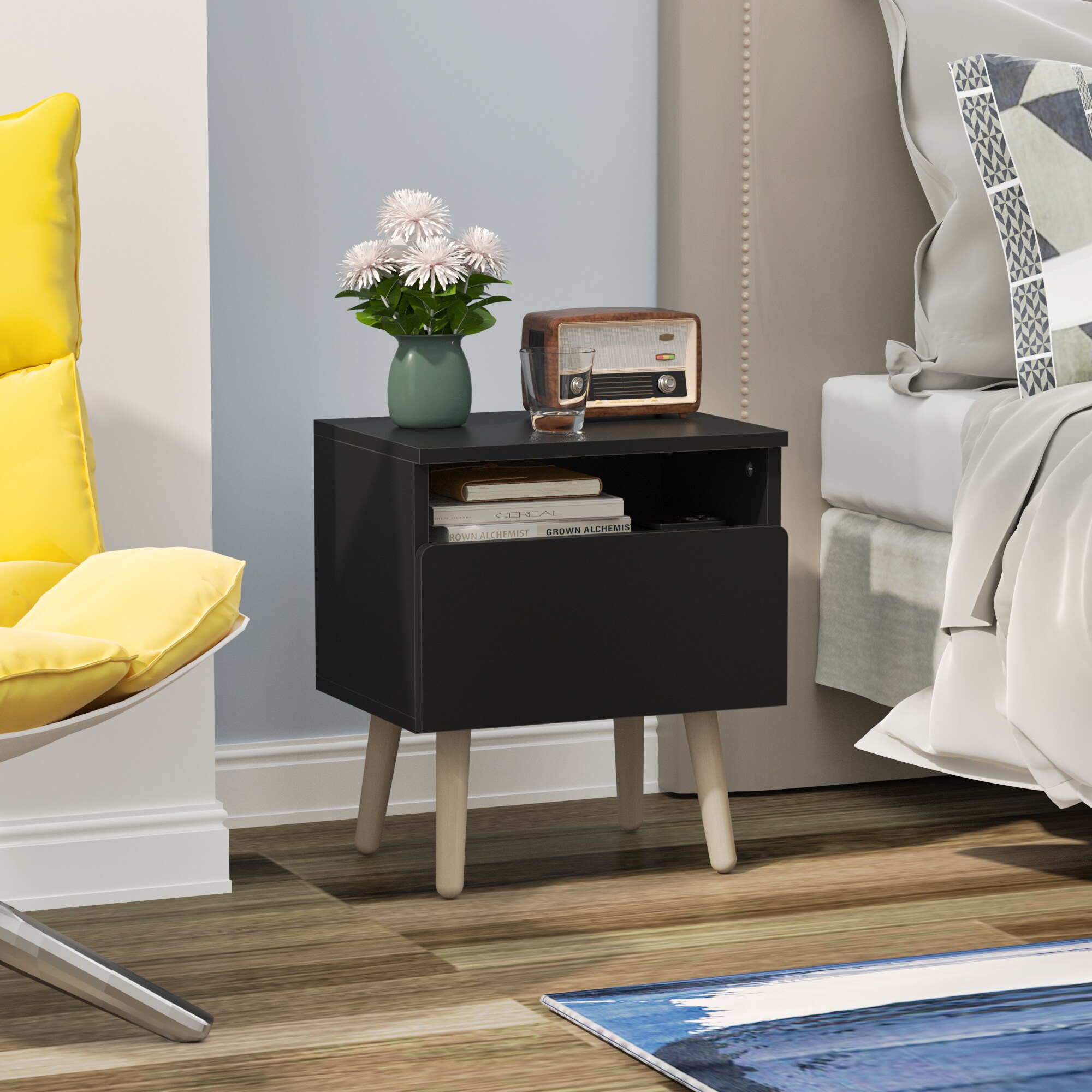  IF-NS01-BK nightstands - View #3