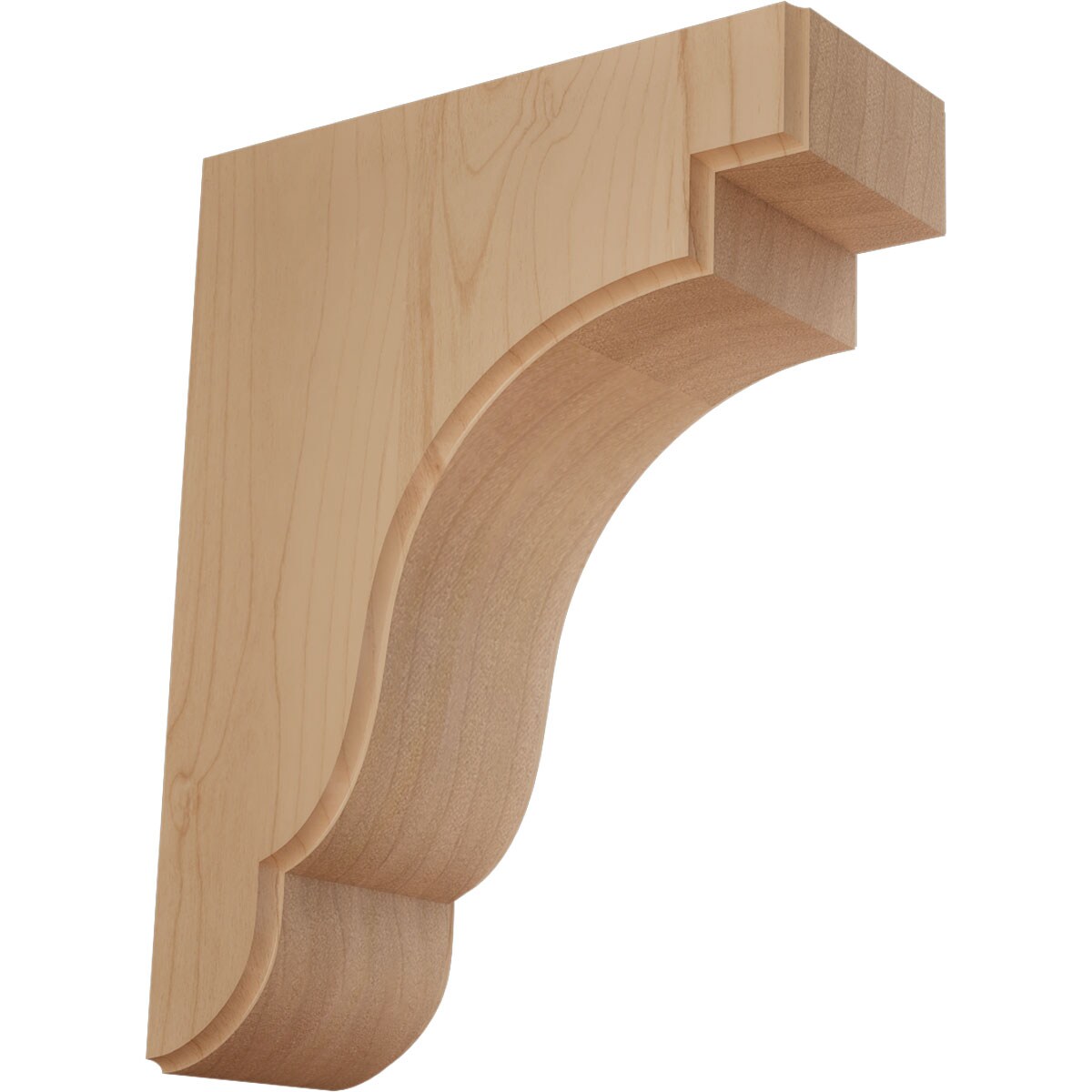 Ekena Millwork BKTW04X09X11BEAL Bedford 3-1/2-in x 8-1/2-in x 11-in Alder Brown Wood Standard bracket