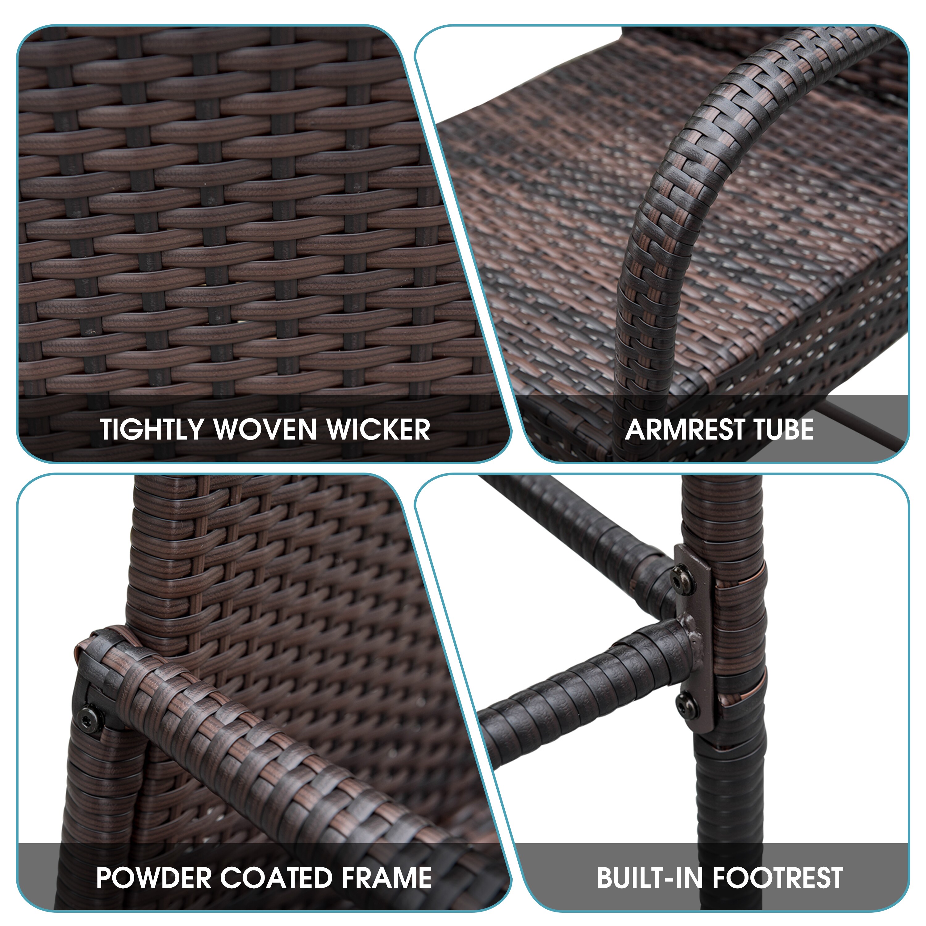 AURA OUTDOOR RF041WHT Patio-Chairs - View #4