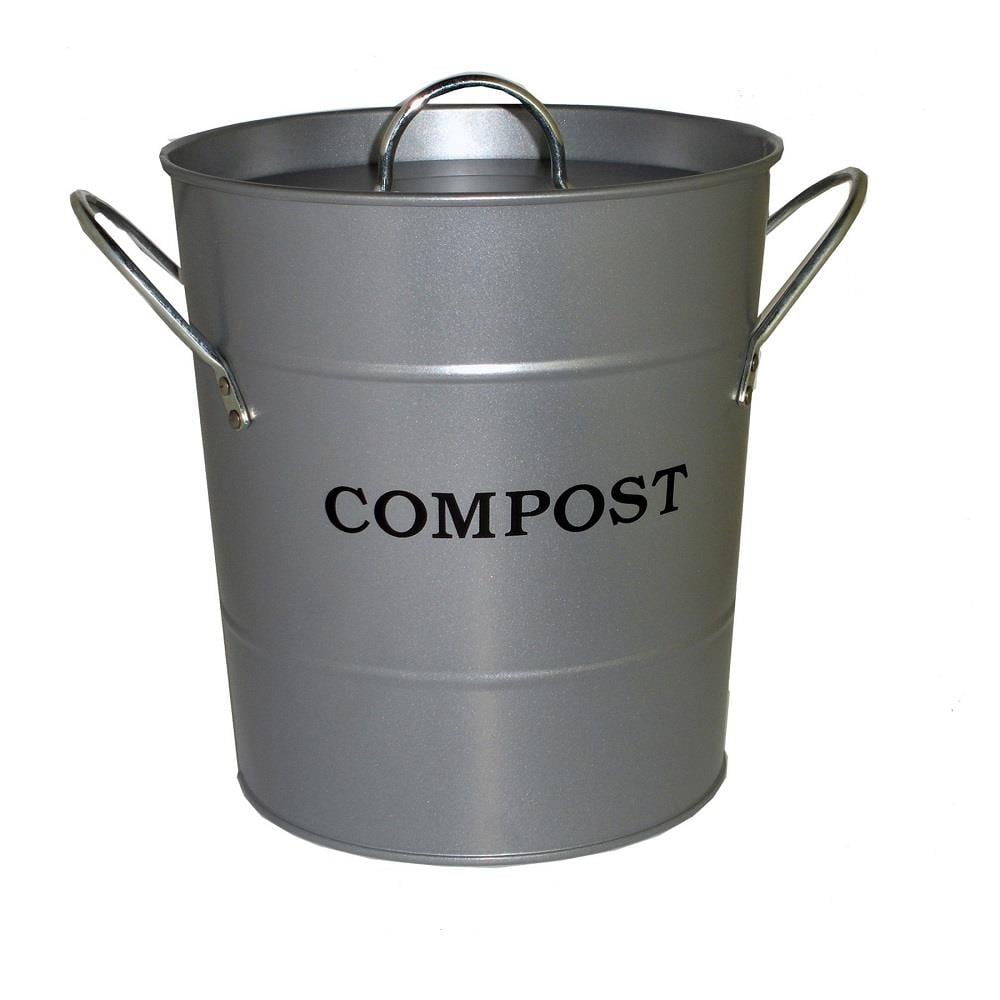 Barnyard Designs Kitchen Compost Bin Kitchen Counter Indoor Compost Bin, Countertop  Compost Bin with Lid, Composting Bin Food Waste Composter Bin Cycler Bucket  with Filter, 1.2 Gallon 7”x9.5”, Mint
