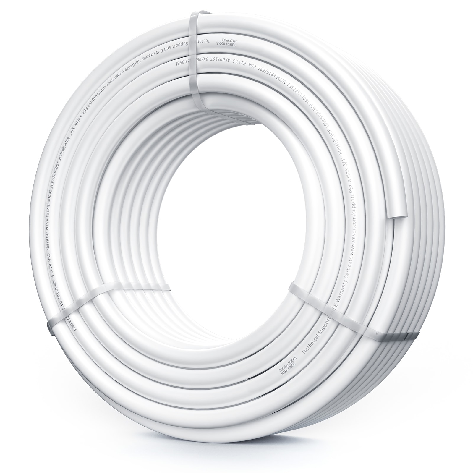 SVOPES 3/4 Inch PEX Pipe 100 Feet PEX-A Flexible Tubing for Potable Water Hot/Cold Water Lines Plumbing Applications with Free Cutter - White #SVOPESPEXAG3407832V0