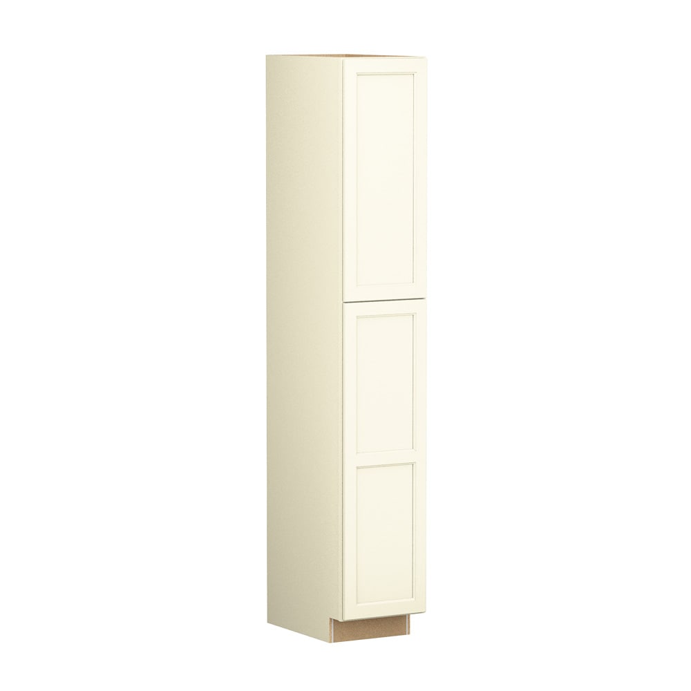 Shenandoah Glasson 15-in W x 90-in H x 24-in D Vanilla Painted Pantry Fully Assembled Cabinet Recessed Panel Transitional