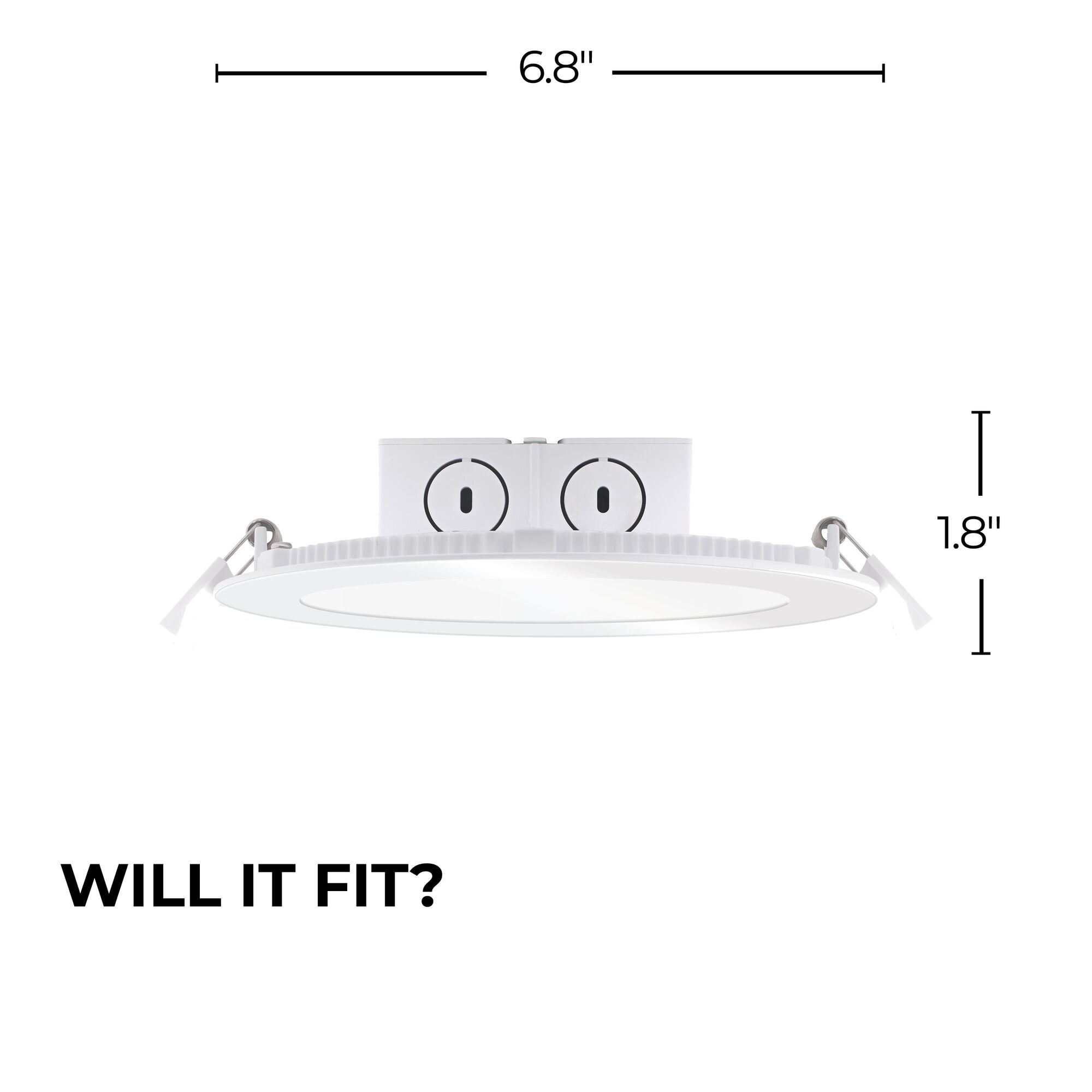 6'' White Dimmable LED Canless Recessed Lighting Kit