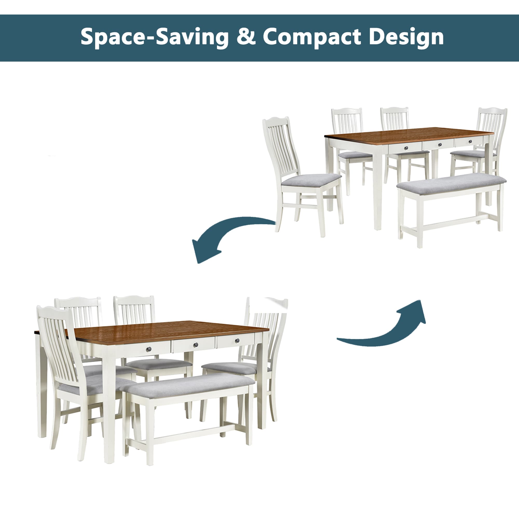SINOFURN SYA010576WT Dining-Sets - View #5