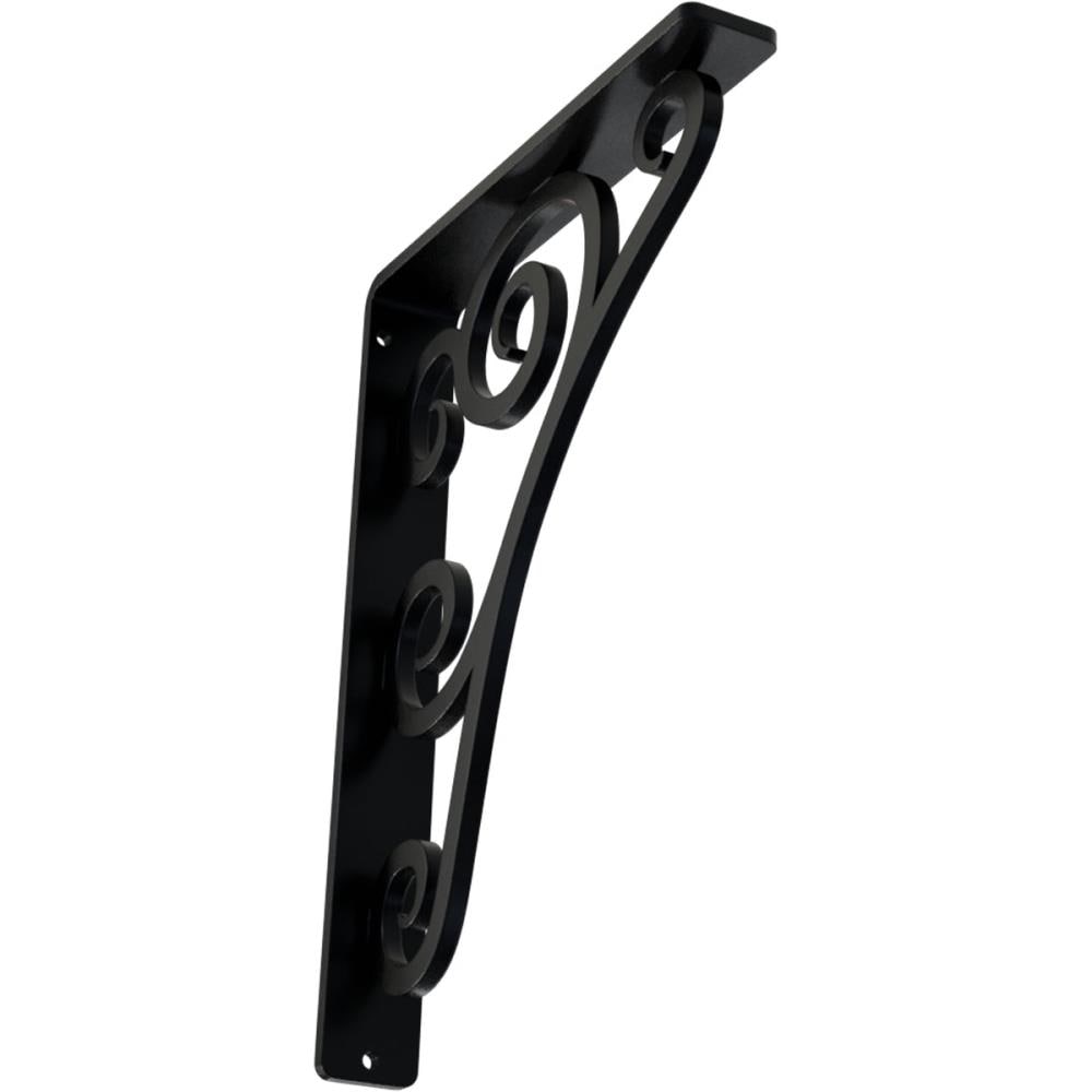Ekena Millwork BKTM01X07X10STN Tristan 7.5-in x 1.5-in x 10-in Black Wrought iron Countertop support bracket