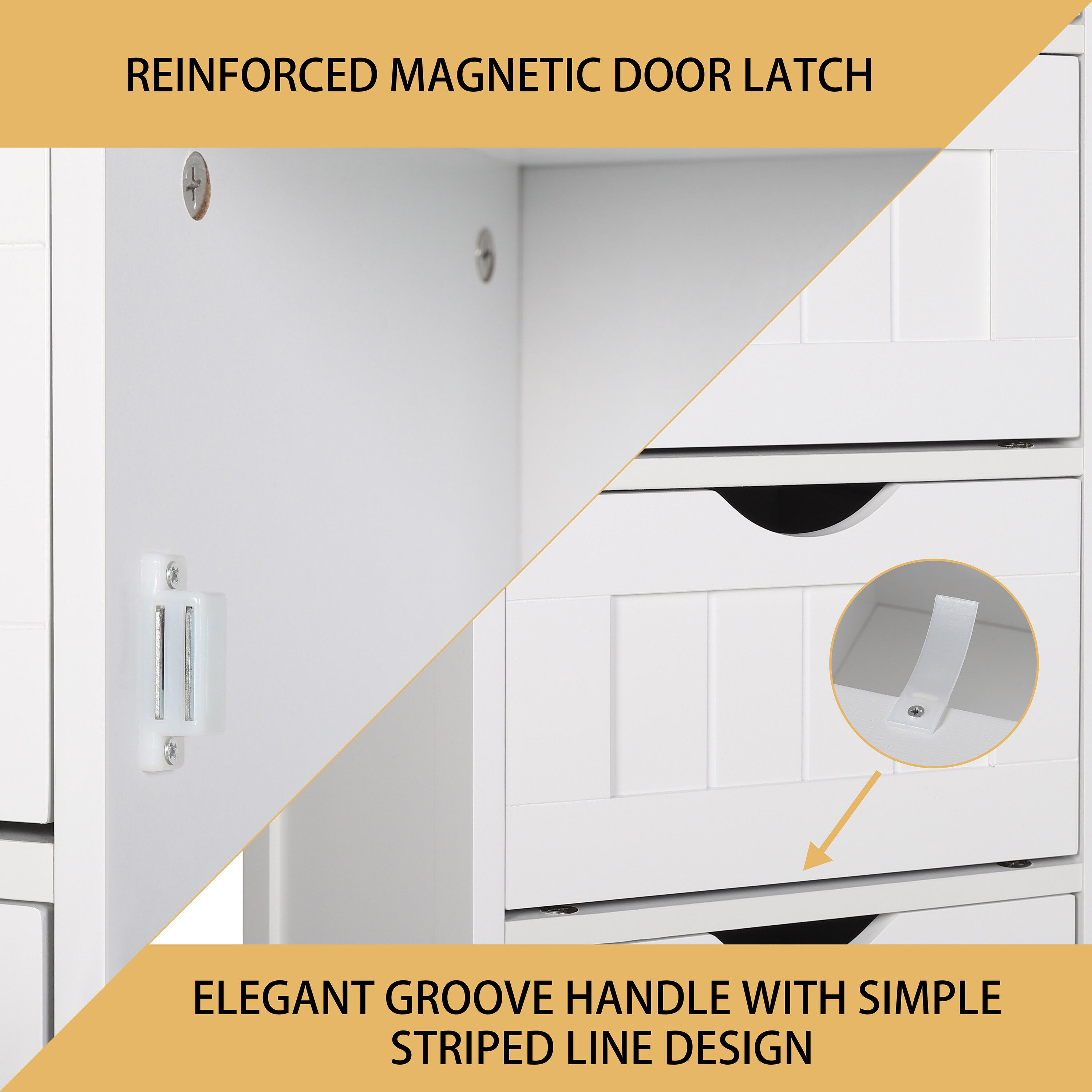 VEIKOUS HP0904-01GY Linen-Cabinets - View #8