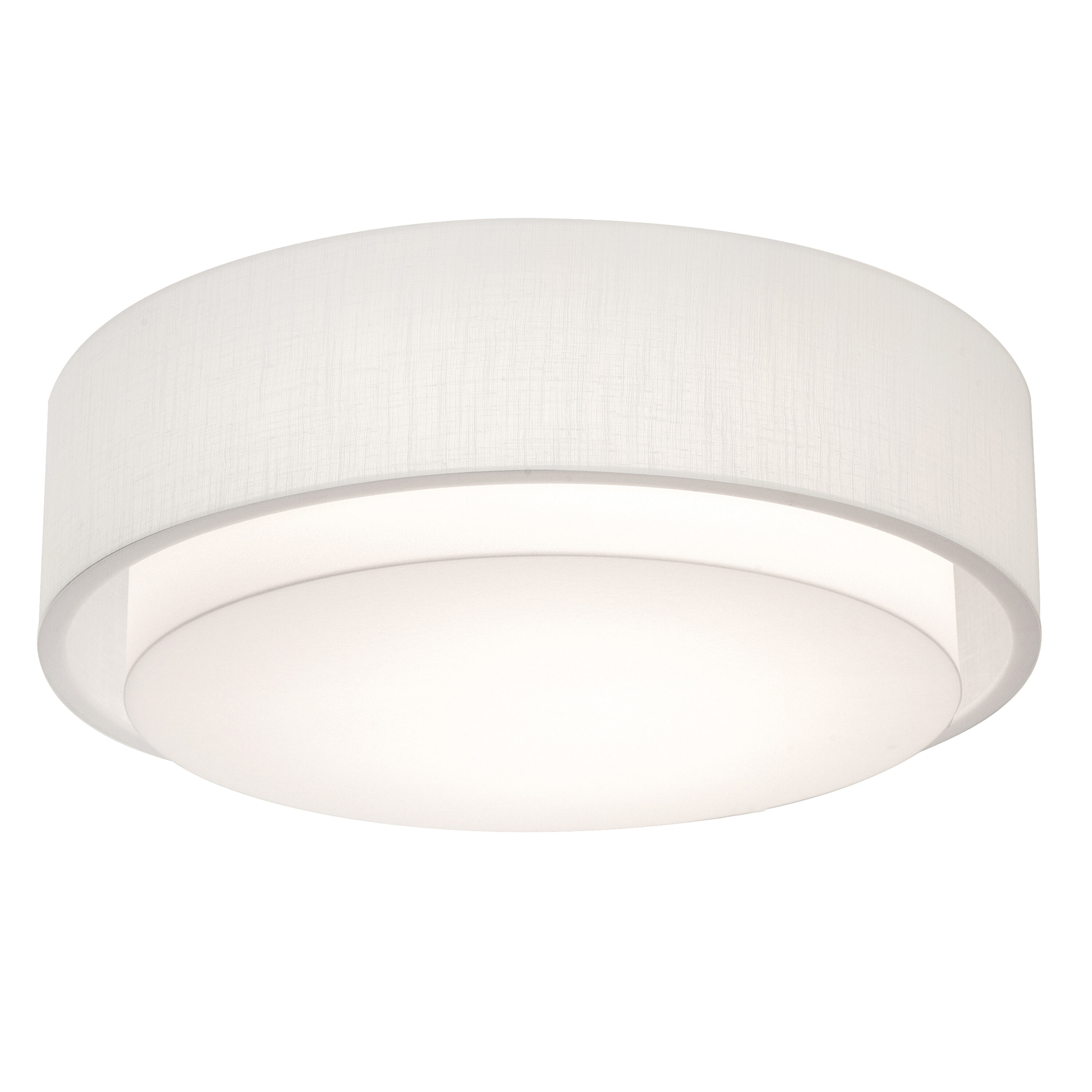 Afx Sanibel 3-light 5.63-in Linen White Incandescent Flush Mount Light 