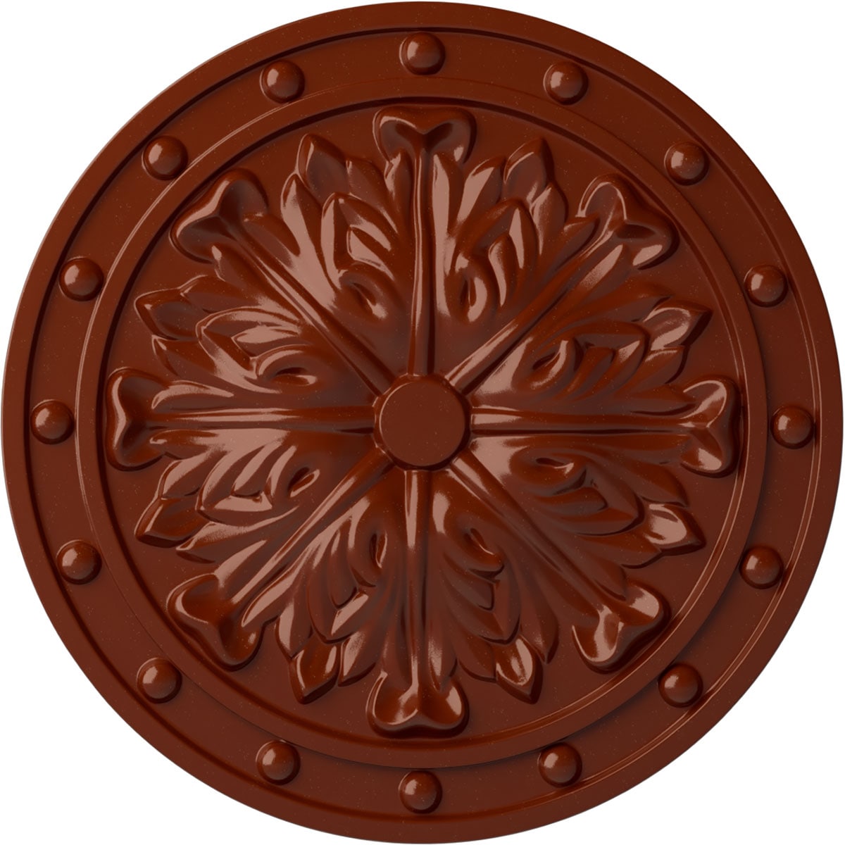 Ekena Millwork CM20FOFIF Foster Acanthus Leaf 20.5-in W x 20.5-in L Painted Firebrick Polyurethane Whole Ceiling Medallion