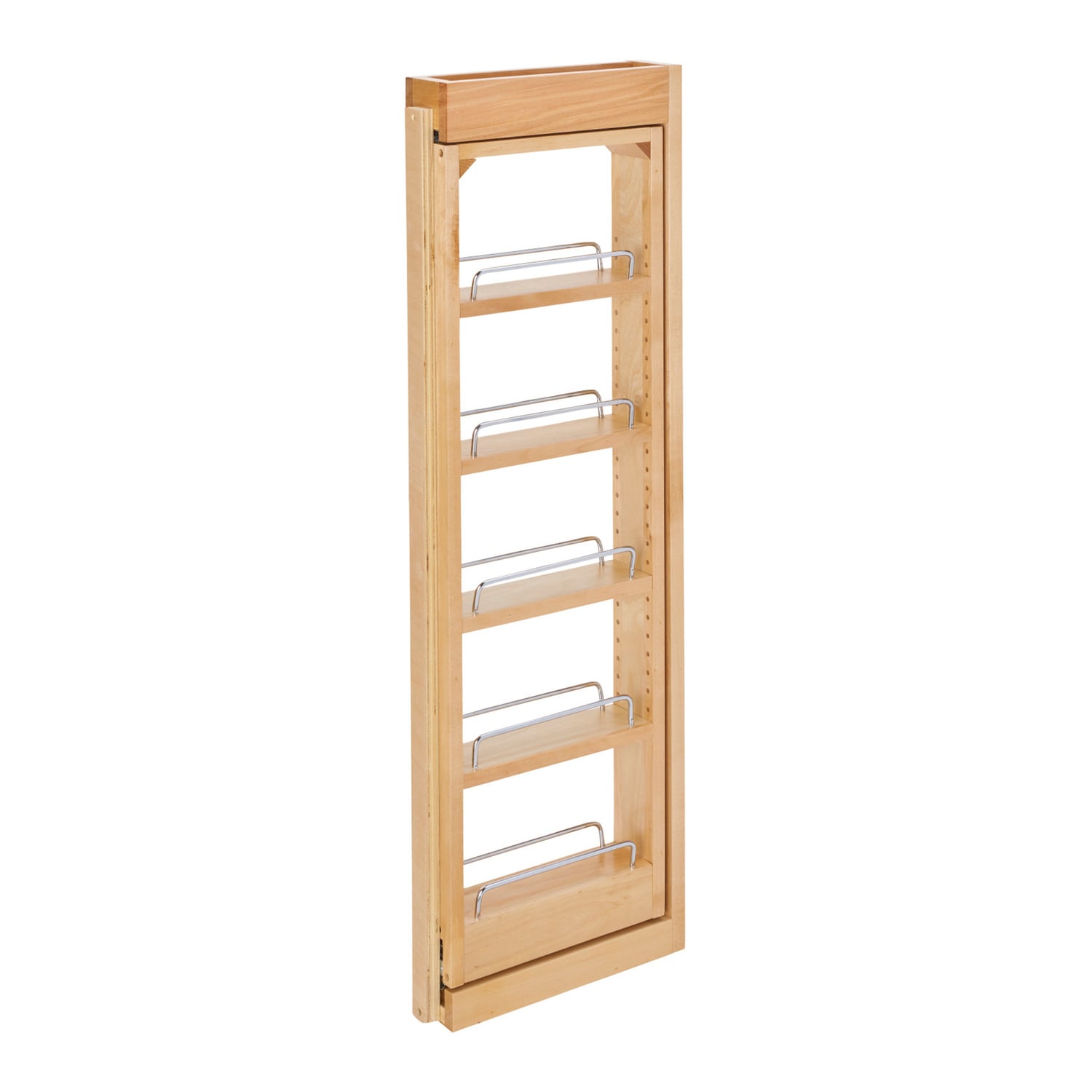 Rev-A-Shelf 189761 3-Inches W x 36-Inches H x 11.13-Inches D 5 -Tier Cabinet-mount Natural Maple Wood Pull-out Spice rack