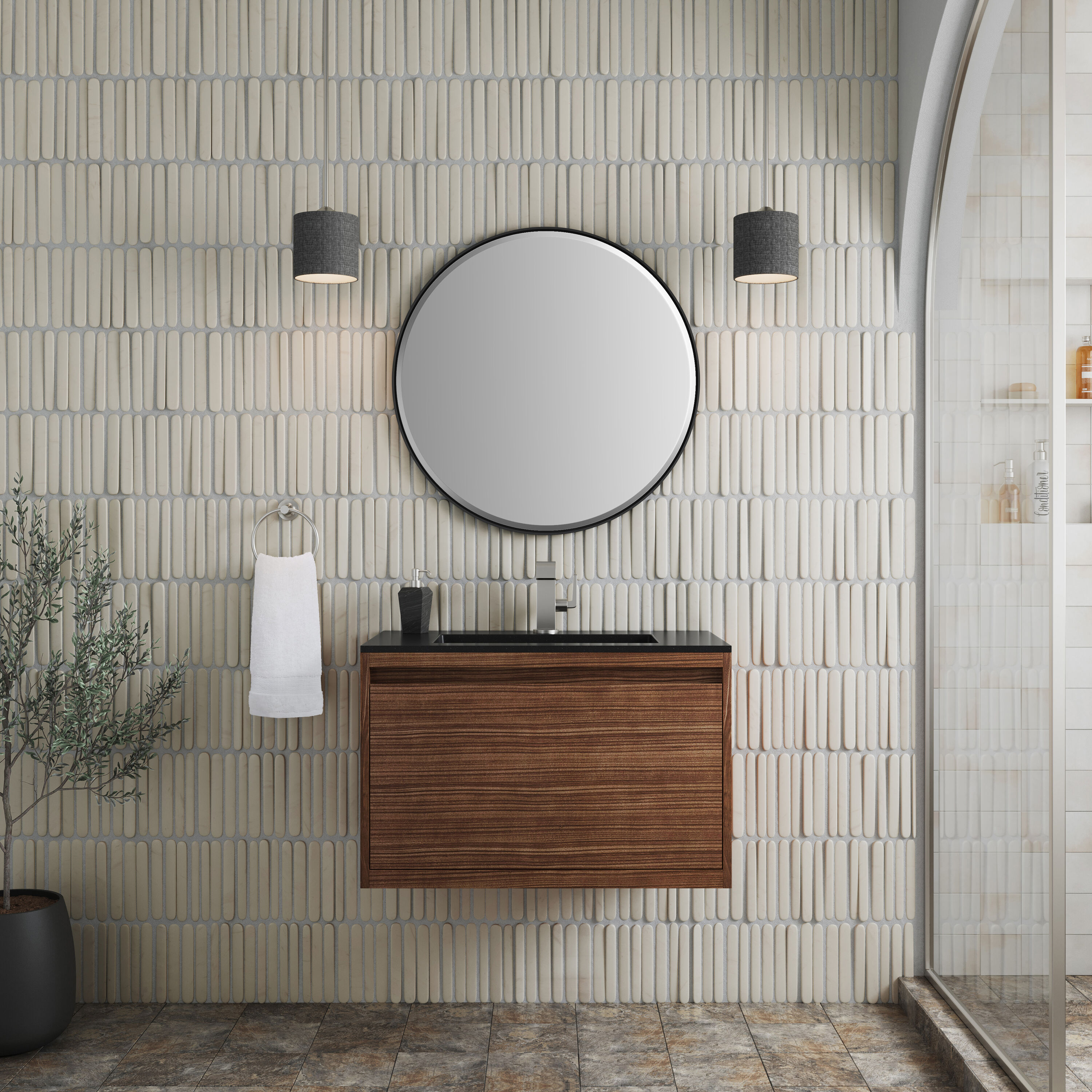 James Martin Vanities 805-V31.5-W-BN-CH Bath-Vanity-Combo - View #4
