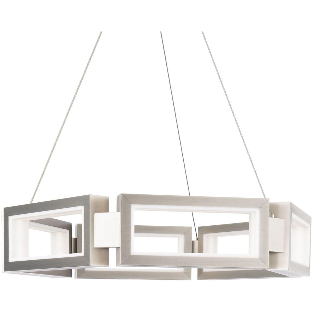 Modern Forms 2423957 PD-50829-BN Mies Chandelier Brushed Nickel
