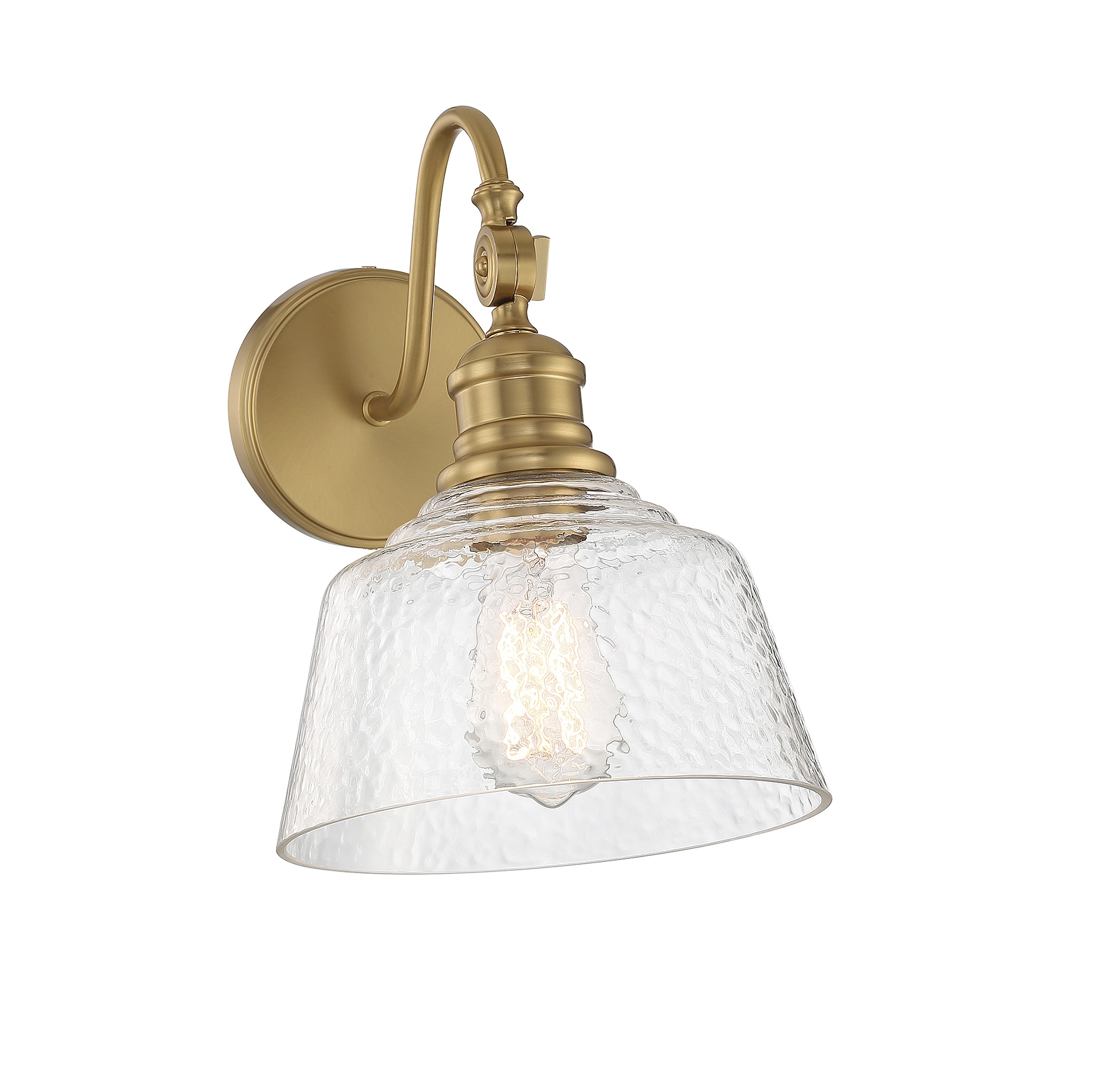 Meridian Lite Trends M90092NB Meridian 9-in W 1 -Light Brushed Brass Vintage Wall Sconce