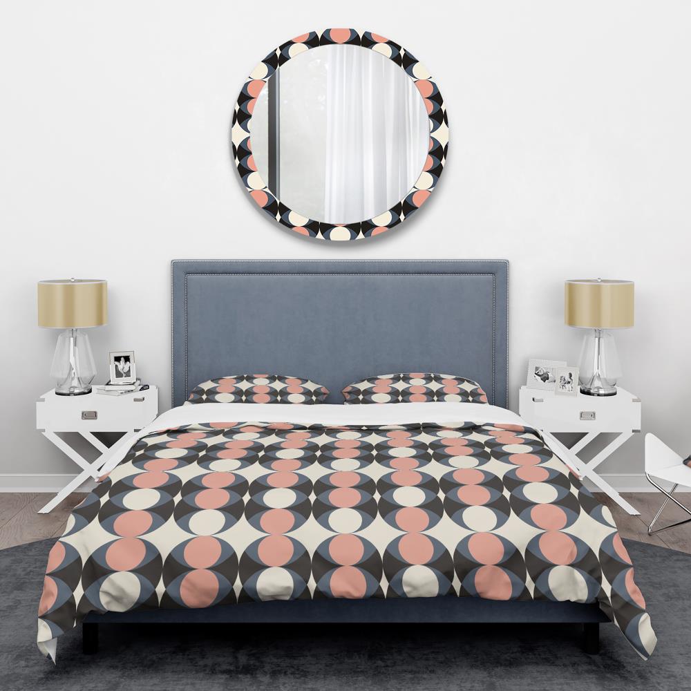 Designart BED24584-Q 3 -Piece Pink Queen Duvet cover Set