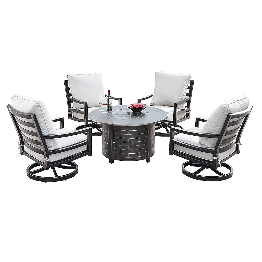 Oakland Living Rico 44 in. Round Propane Fire Pit Table Oakland Living Rico 44 in. Round Propane Fire Pit Table