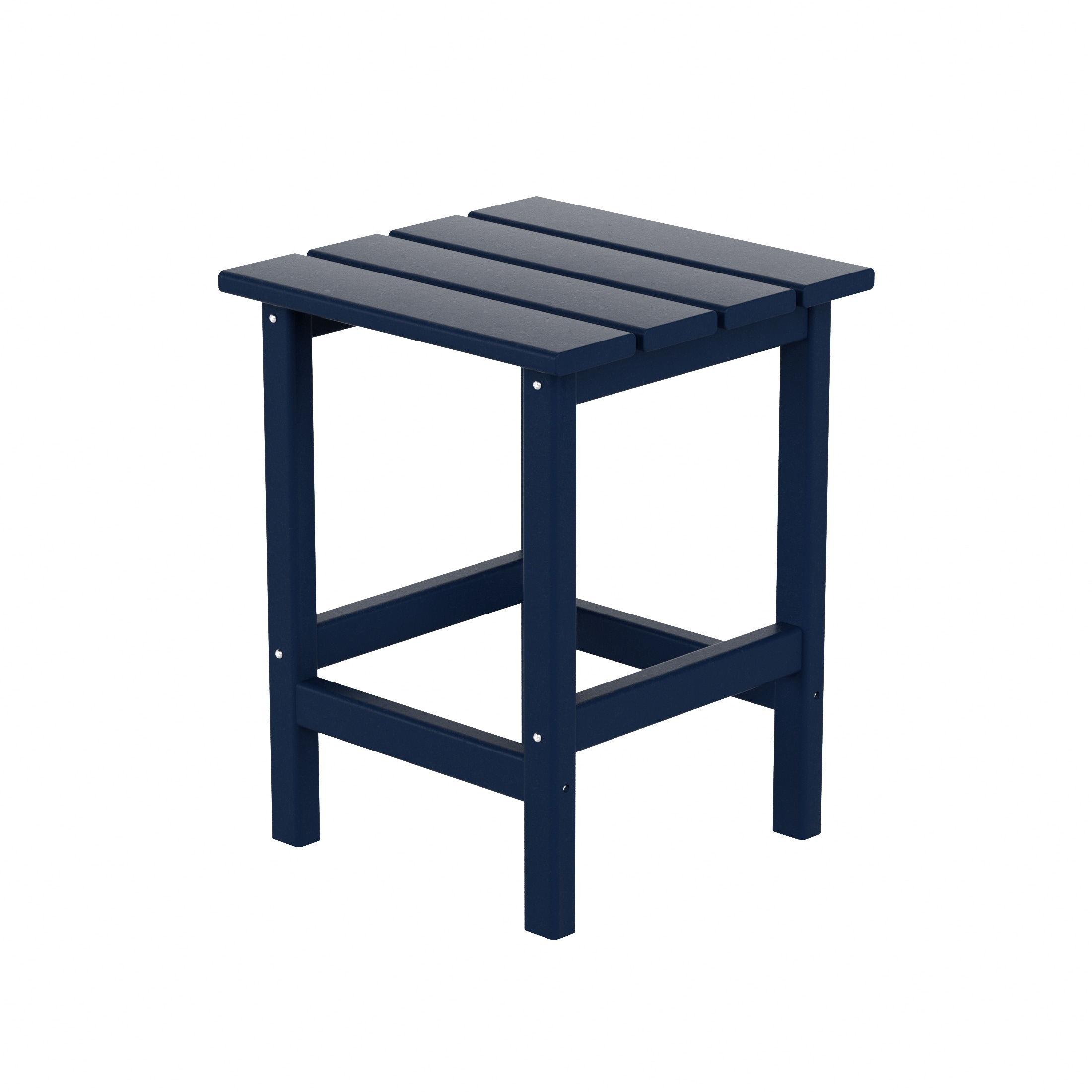 Navy Blue Square HDPE Outdoor Side Table