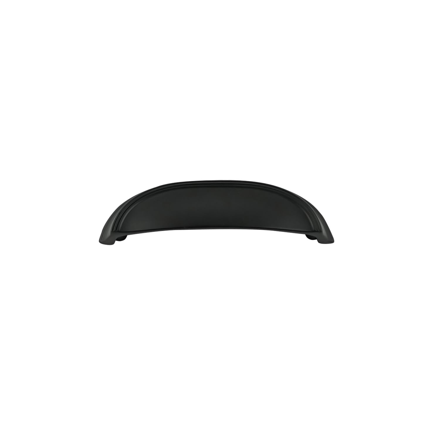 Brainerd Riveted Farmhouse 3-in or 3-3/4-in Center to Center Matte Black  Dual Mount Rectangular Cup Drawer Pulls