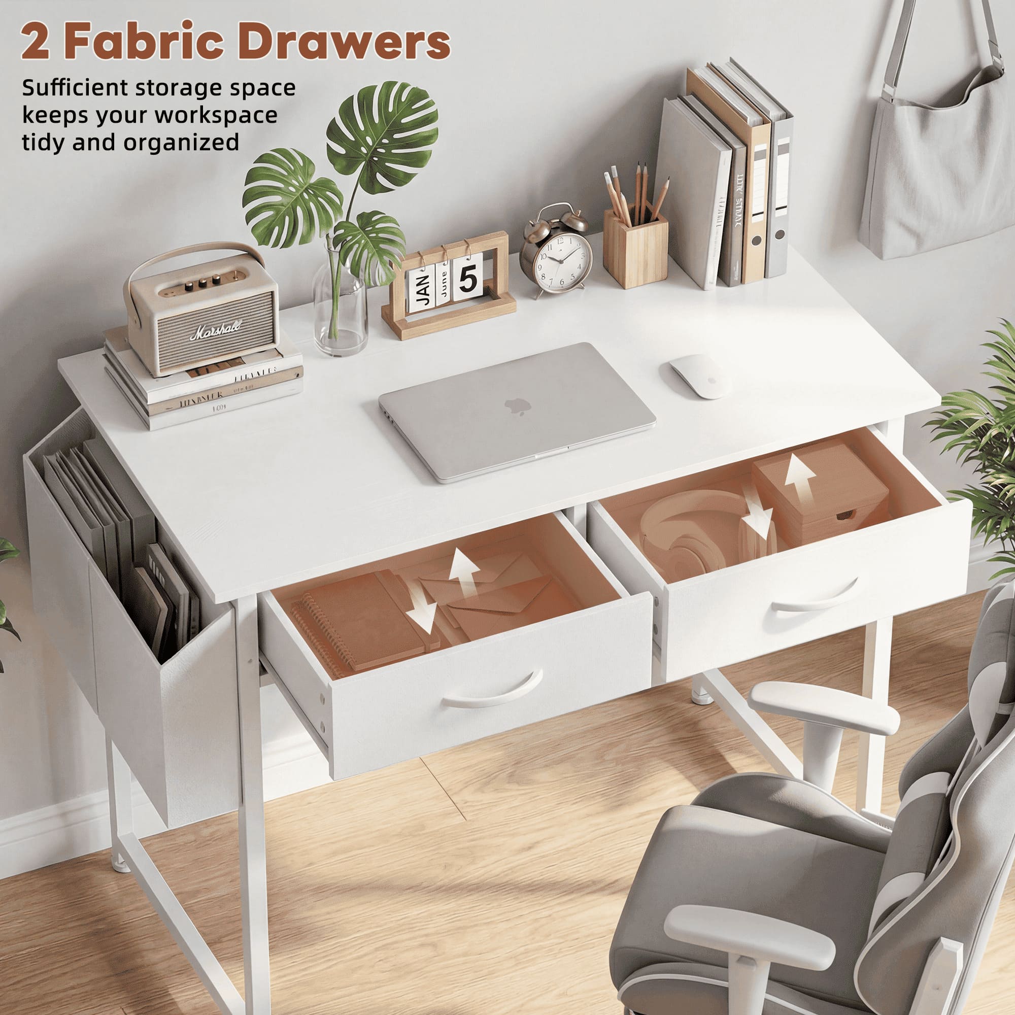 Sweetcrispy L-D-2CZ-32IN-WT desks - View #4
