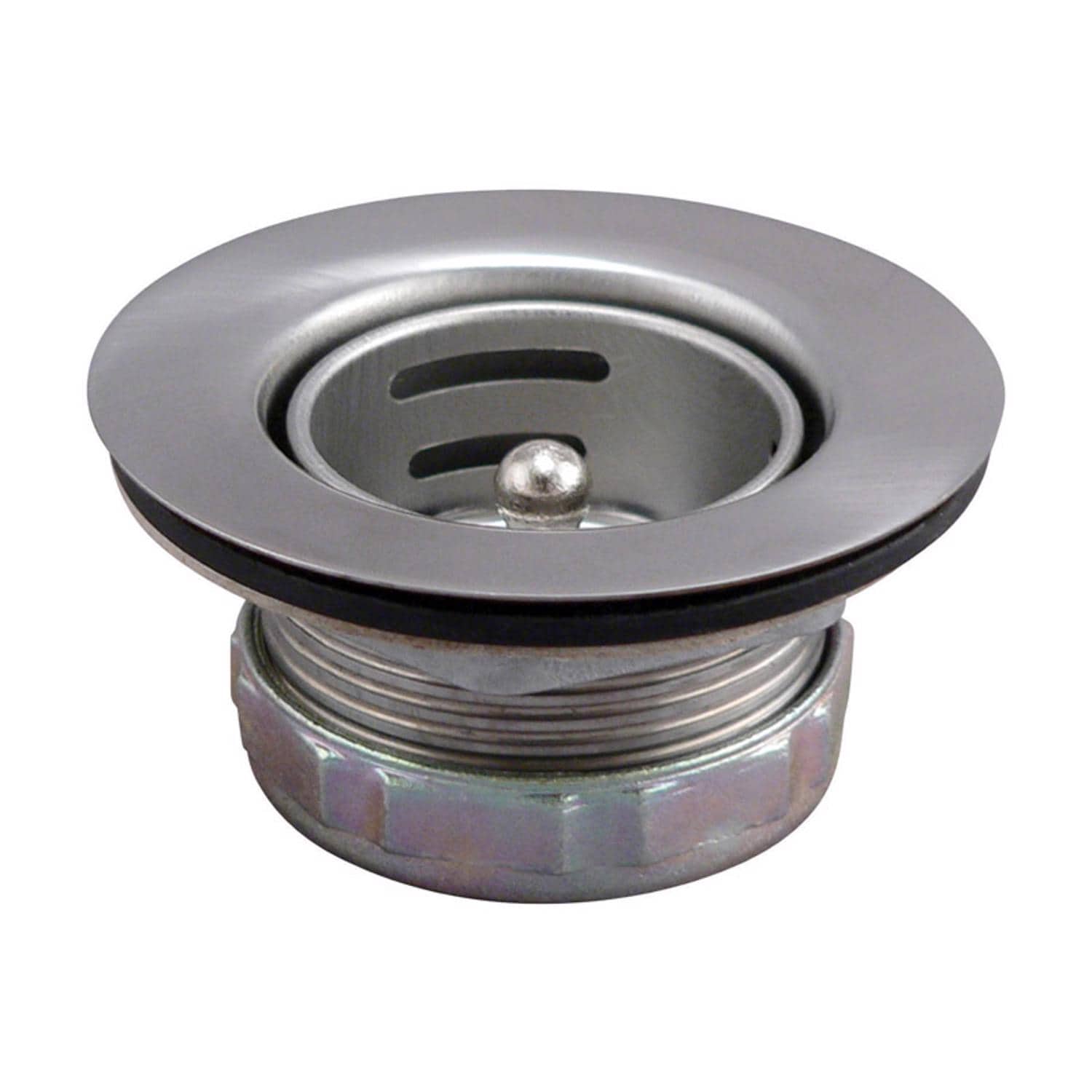 Plumb Pak - Jr. Duo 2-1/2 in. D Chrome-Plated Silver Stainless Steel Sink Strainer