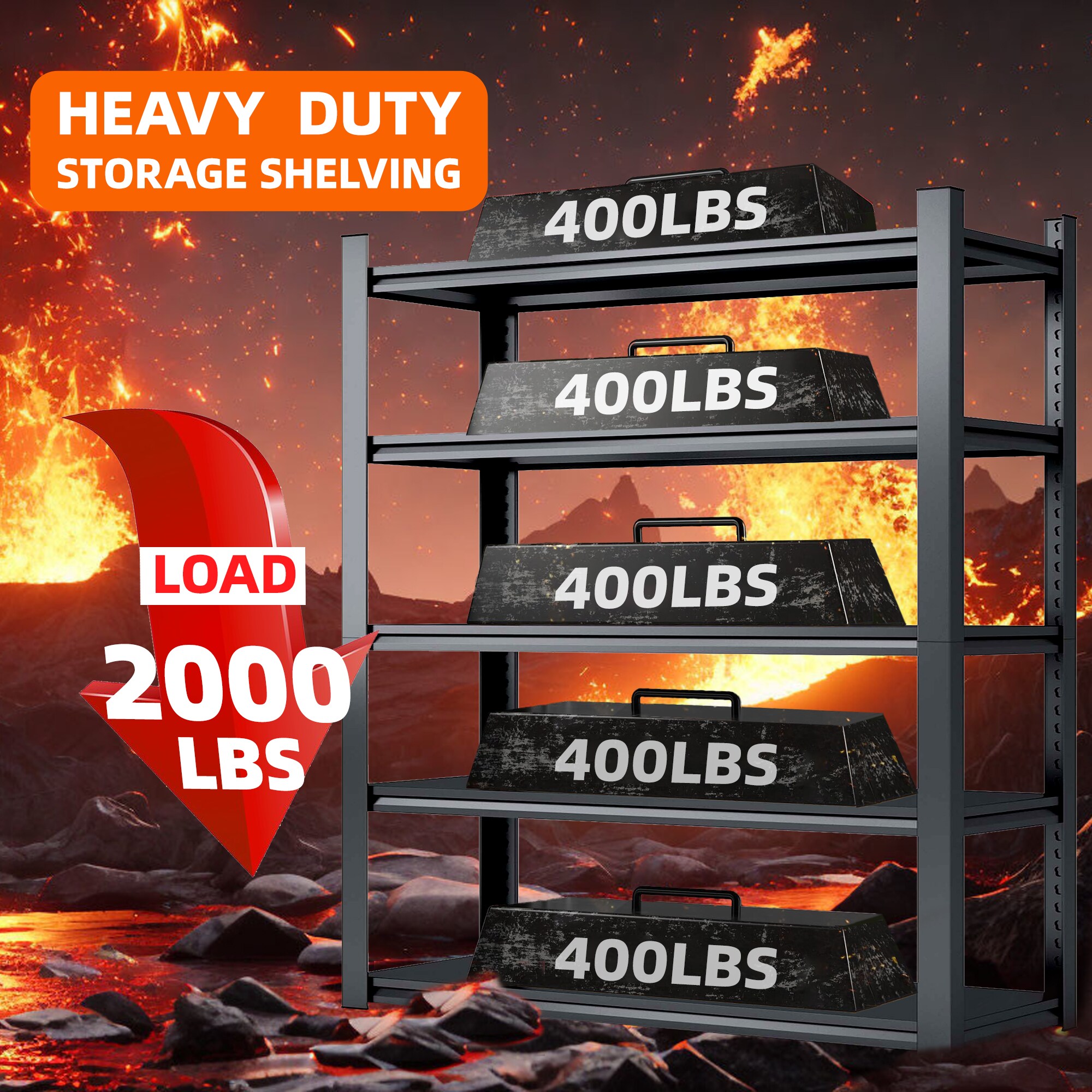 Siavonce XH15934 Free-Standing-Shelving - View #3