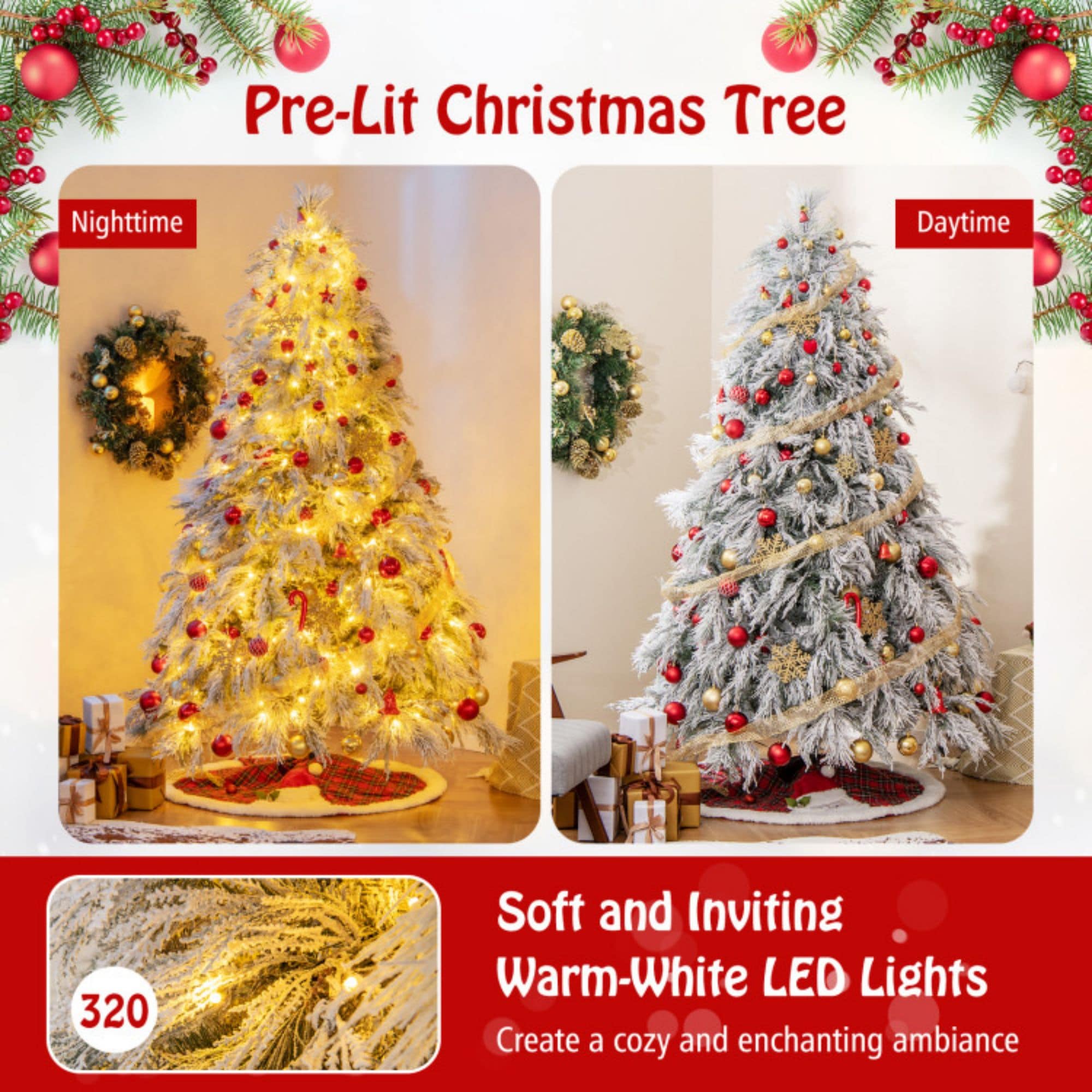 WELLFOR CR-K-M0544GN Artificial-Christmas-Trees - View #5