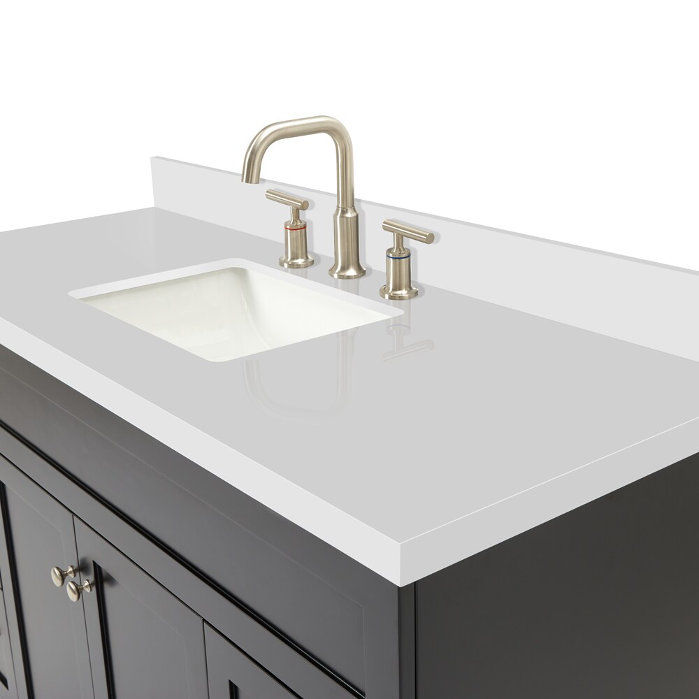 Hamlet 55" Black Vanity with White Quartz Top