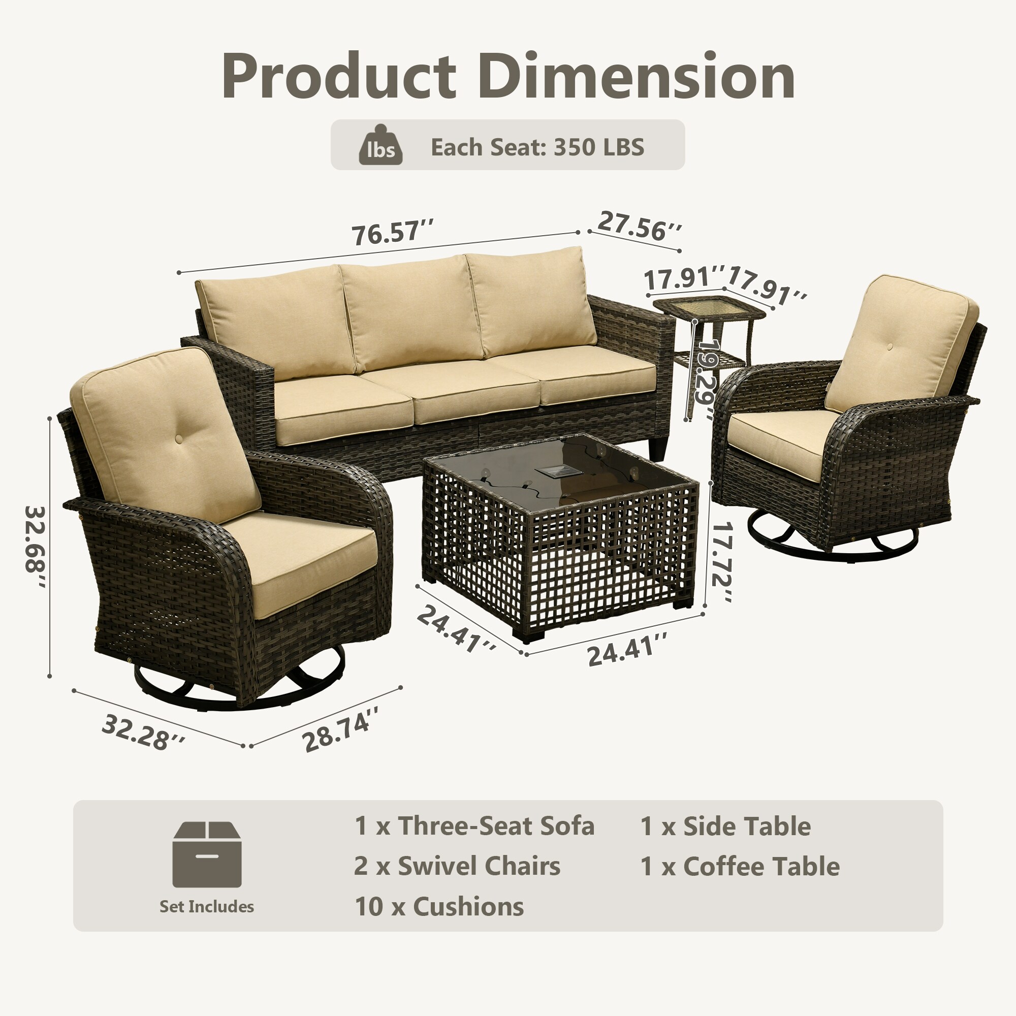 ALTRIGUS 6LYZGNCNEWGRS60051AL Patio-Conversation-Sets - View #3